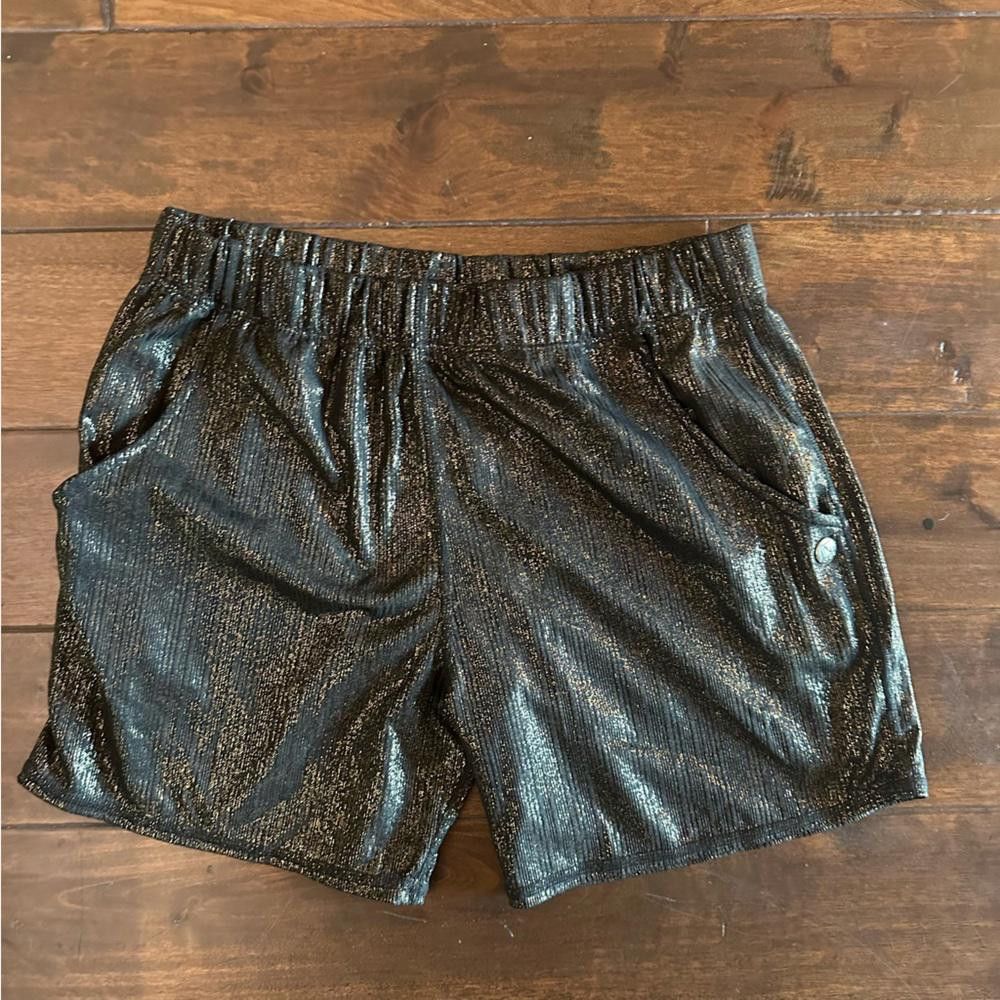 Designer Gigo XL men’s black/gold shimmery shorts – Circuit party Size US 36 / EU 52 - 1 Thumbnail