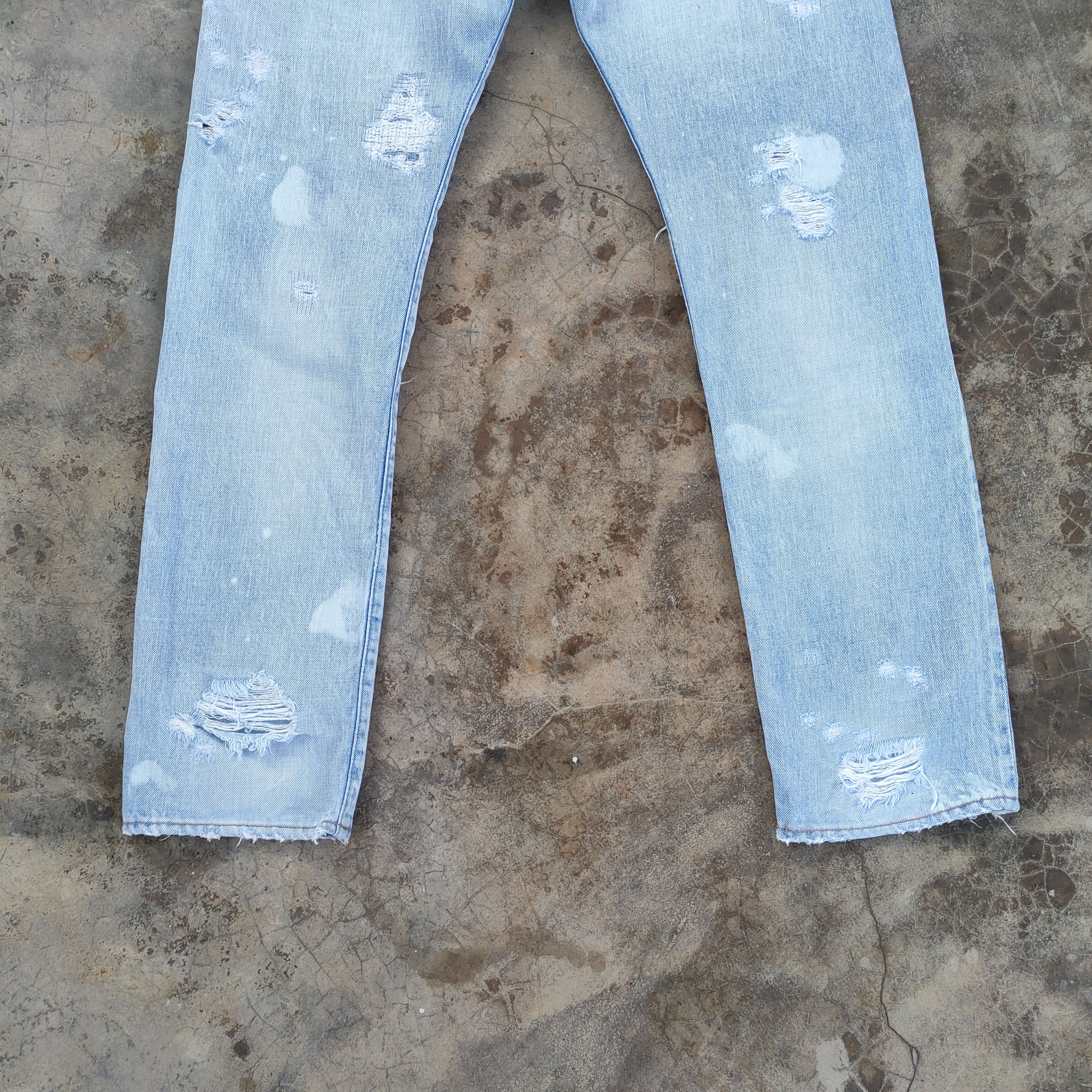 Japan Blue W32 VINTAGE JAPAN BLUE DISTRESSED DENIM JEAN DENIM PANTS Size US 34 / EU 50 - 12 Thumbnail