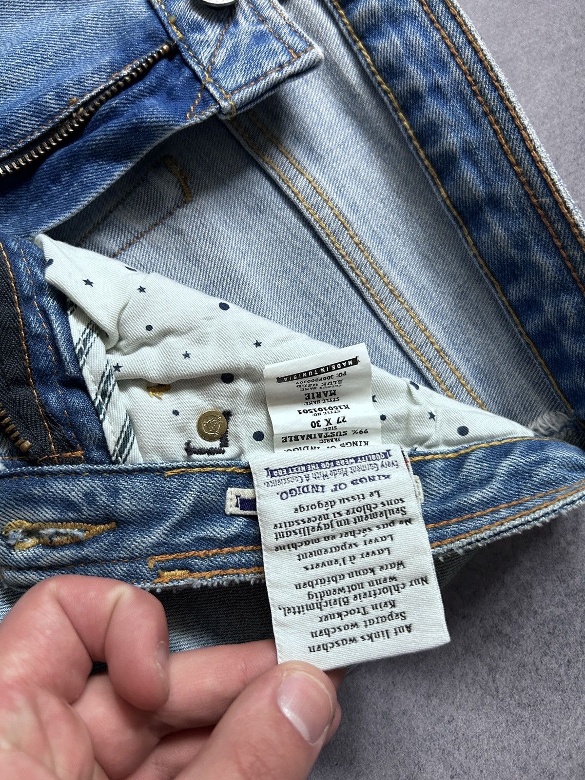 Japanese Brand × Kings Of Indigo × Vintage Vintage King Of Indigo Marie fitted flared jeans like japan Size 27" / US 4 / IT 40 - 7 Thumbnail
