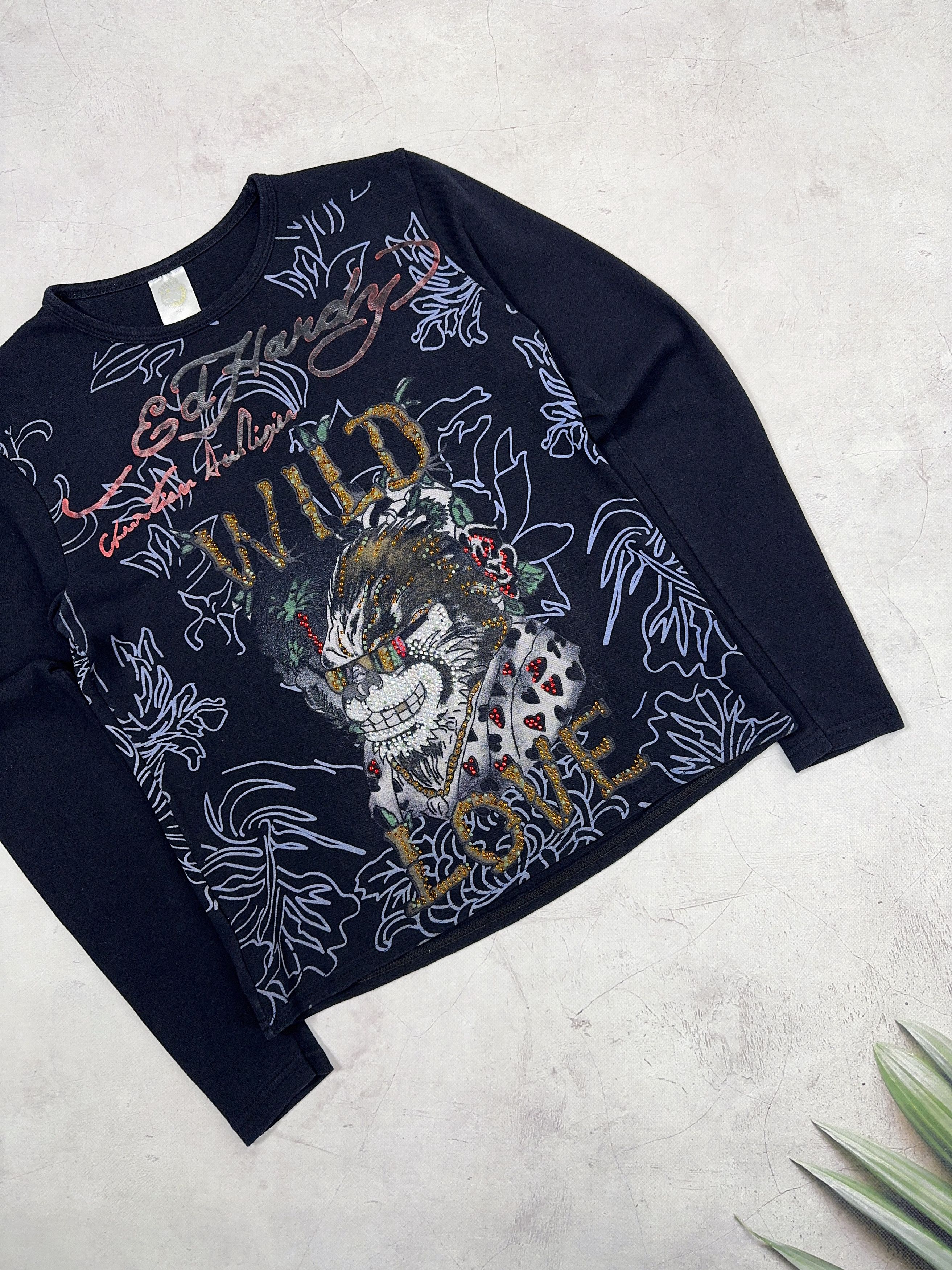 Christian Audigier Ed Hardy by Christian Audigier T-Shirt LS WILD LOVE Size M / US 6-8 / IT 42-44 - 1 Thumbnail