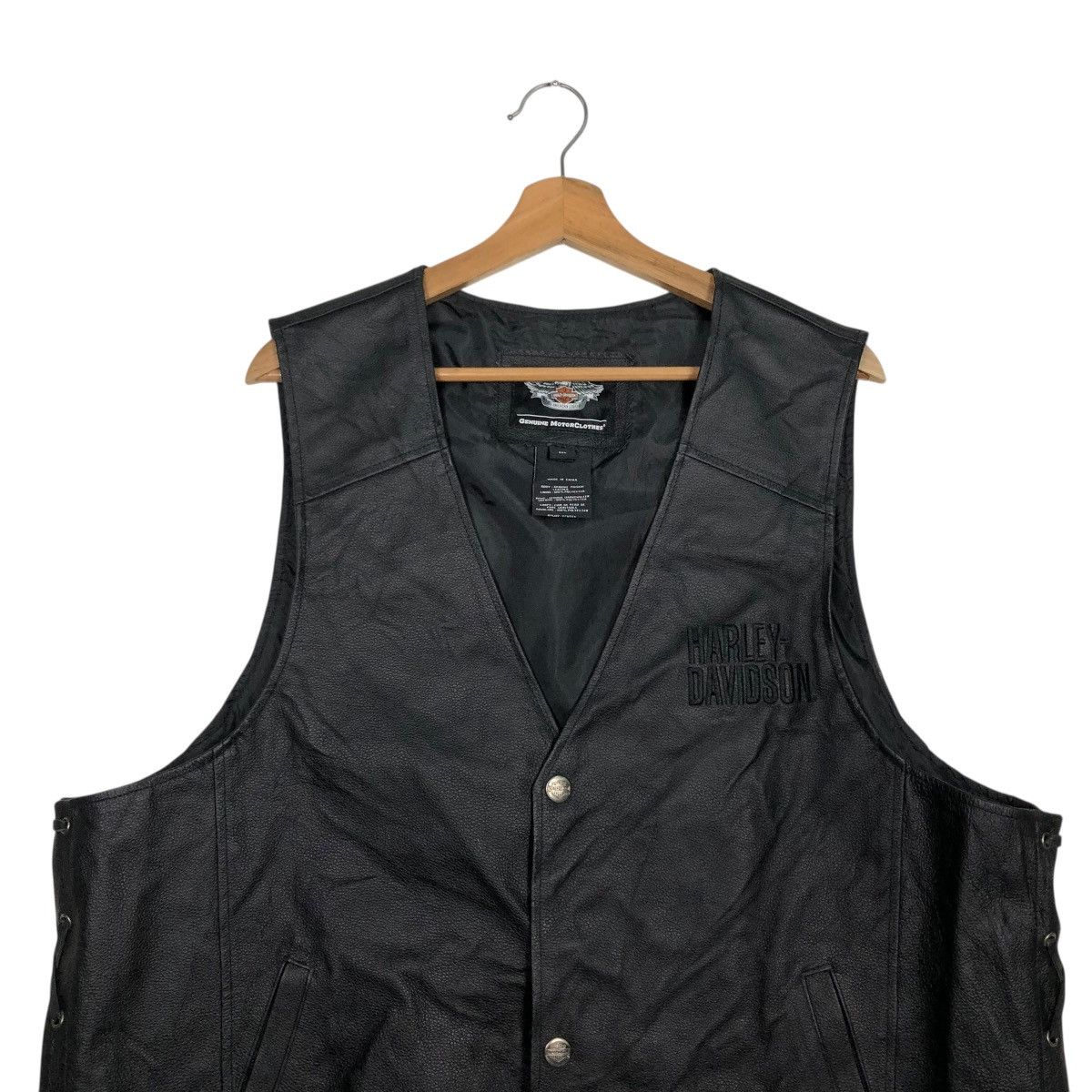 Harley Davidson 🔥BIKER VEST LEATHER JACKET TANK TOP HARLEY DAVIDSON Size US XXL / EU 58 / 5 - 5 Thumbnail