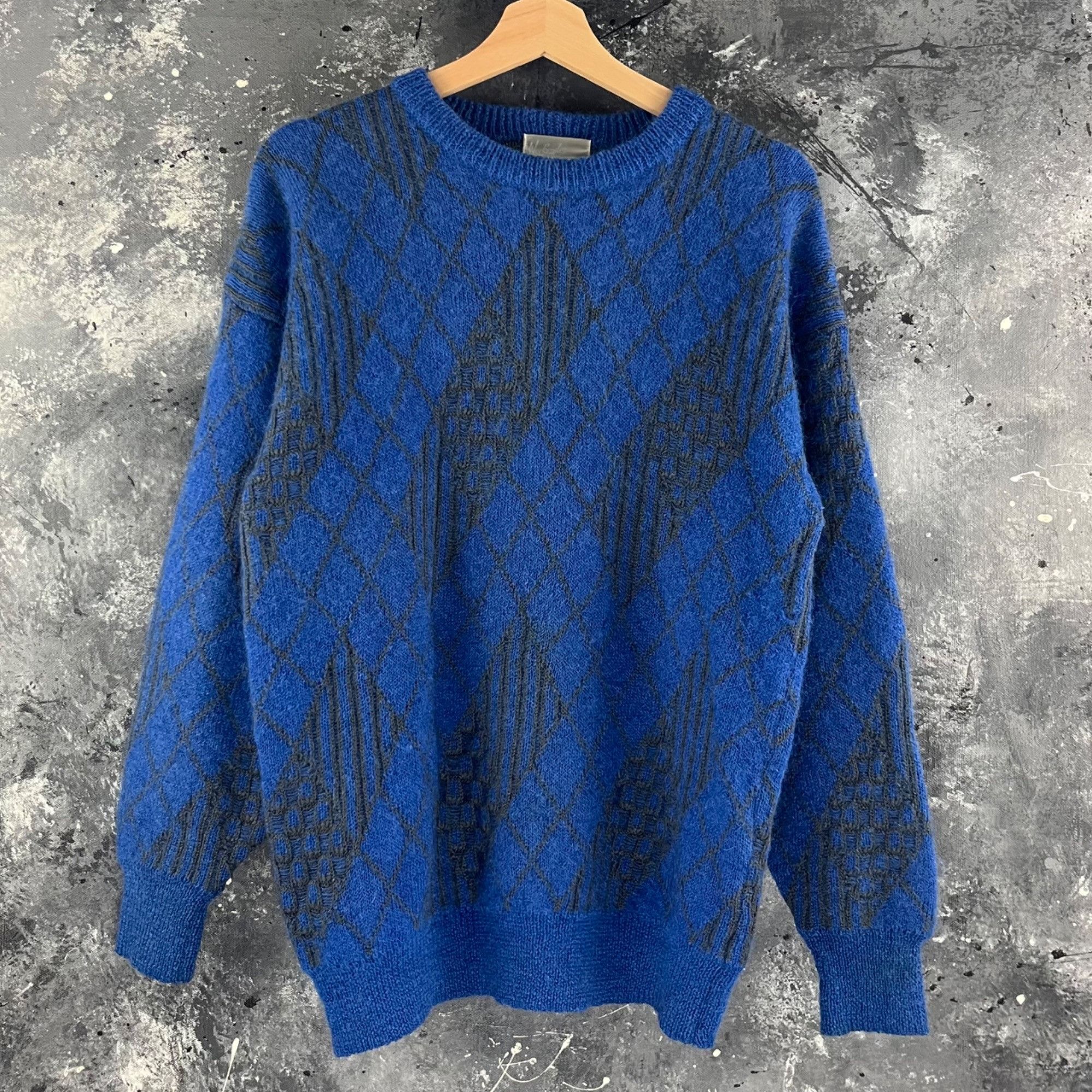 Vintage Vintage 80’s Geometric mohair sweater Size US M / EU 48-50 / 2 - 1 Thumbnail