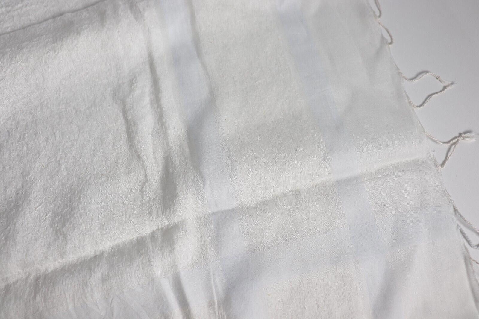 Dries Van Noten Dries Van Noten Unisex White Farriss Scarf Silk Cotton NWT Size ONE SIZE - 9 Thumbnail
