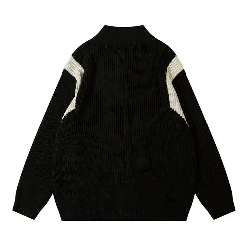 VIBE Black Full Zip Star Knit Sweater Size US M / EU 48-50 / 2 - 2 Thumbnail