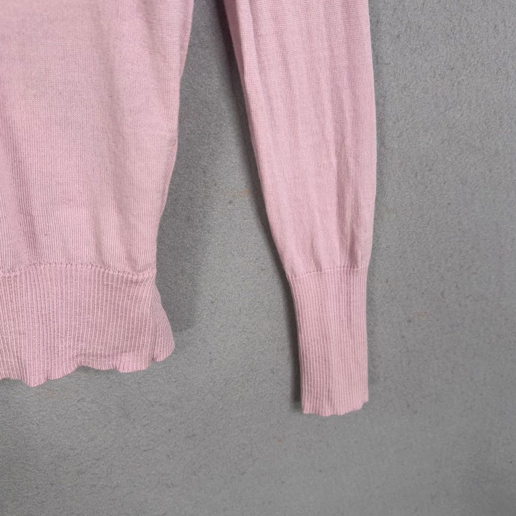 J.Crew J.CREW Sweater Wrap Womens Small Pink Merino Wool Back Bow Tie V-Neck Knit Size S / US 4 / IT 40 - 2 Thumbnail