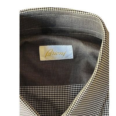 Brioni BRIONI Shirt size Large 15 French Cuff Dress Long Sleeve Bla Size US L / EU 52-54 / 3 - 2 Thumbnail