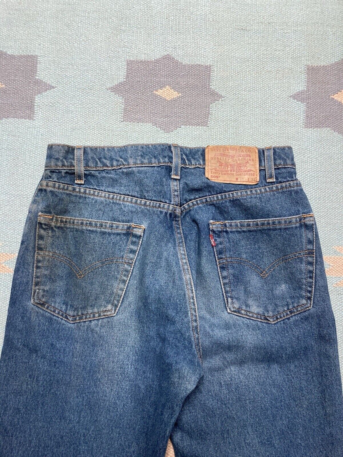 Levi's × Vintage Levi’s 505 jeans regular straight leg denim wash skate 30x33 Size US 30 / EU 46 - 2 Thumbnail