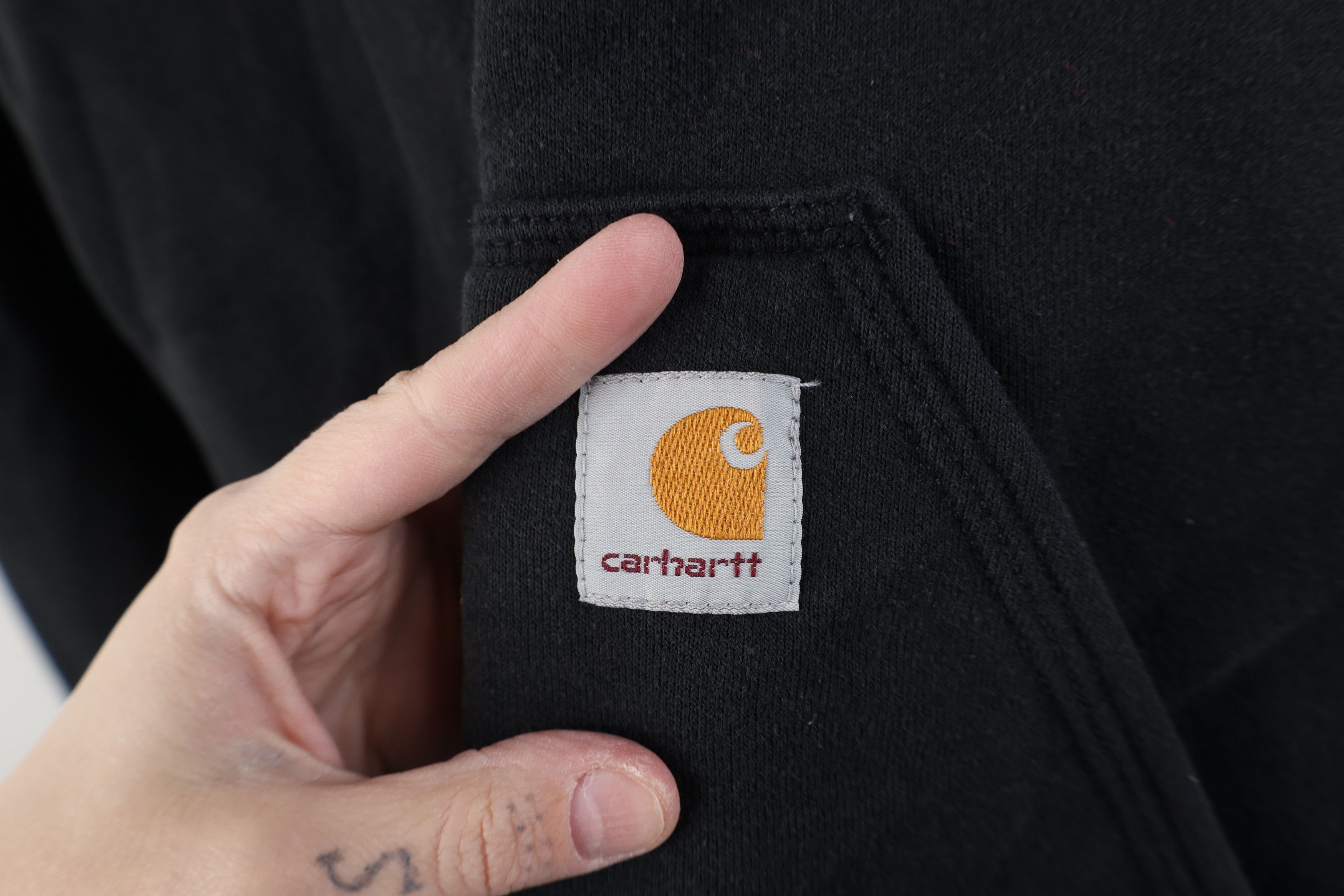 Carhartt Vintage Y2K Carhartt Spell Out Heavyweight Hoodie Black Size US S / EU 44-46 / 1 - 5 Thumbnail