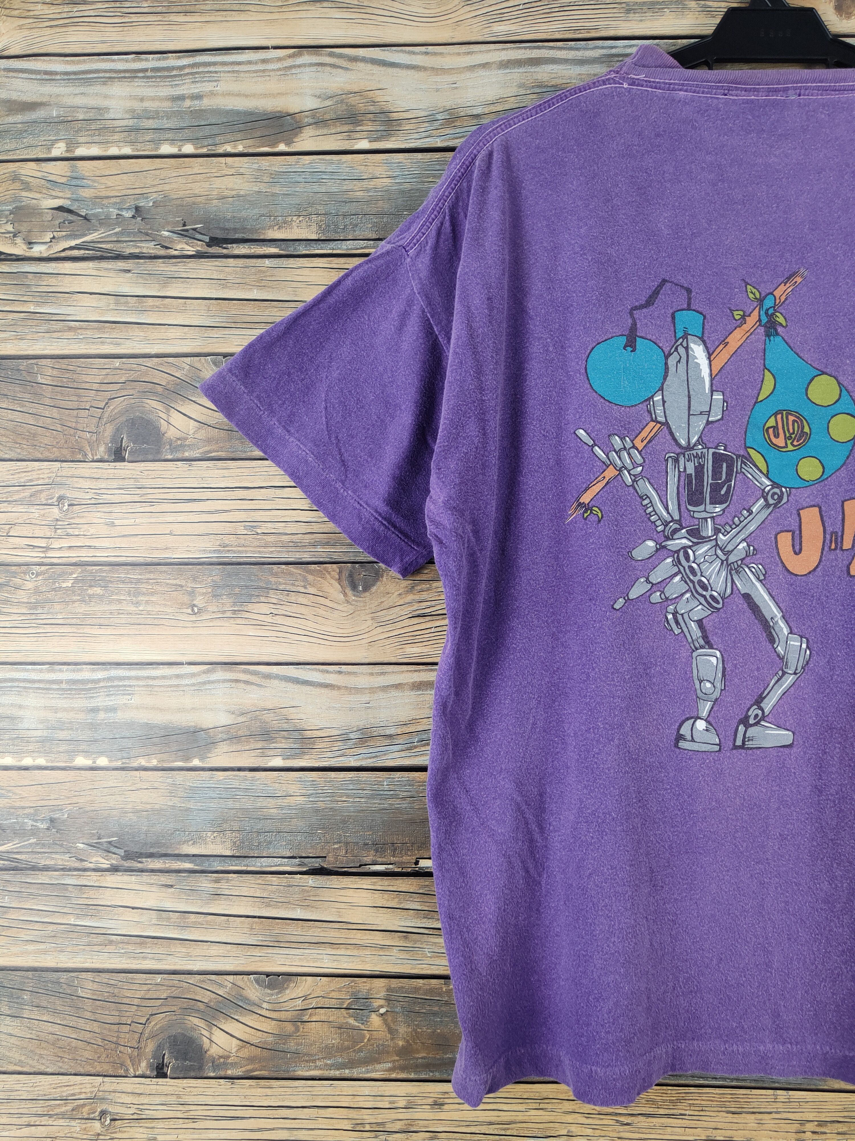 Vintage DL 80' Jimmy'z skate vintage faded Purple tee #1030 Size US L / EU 52-54 / 3 - 3 Thumbnail