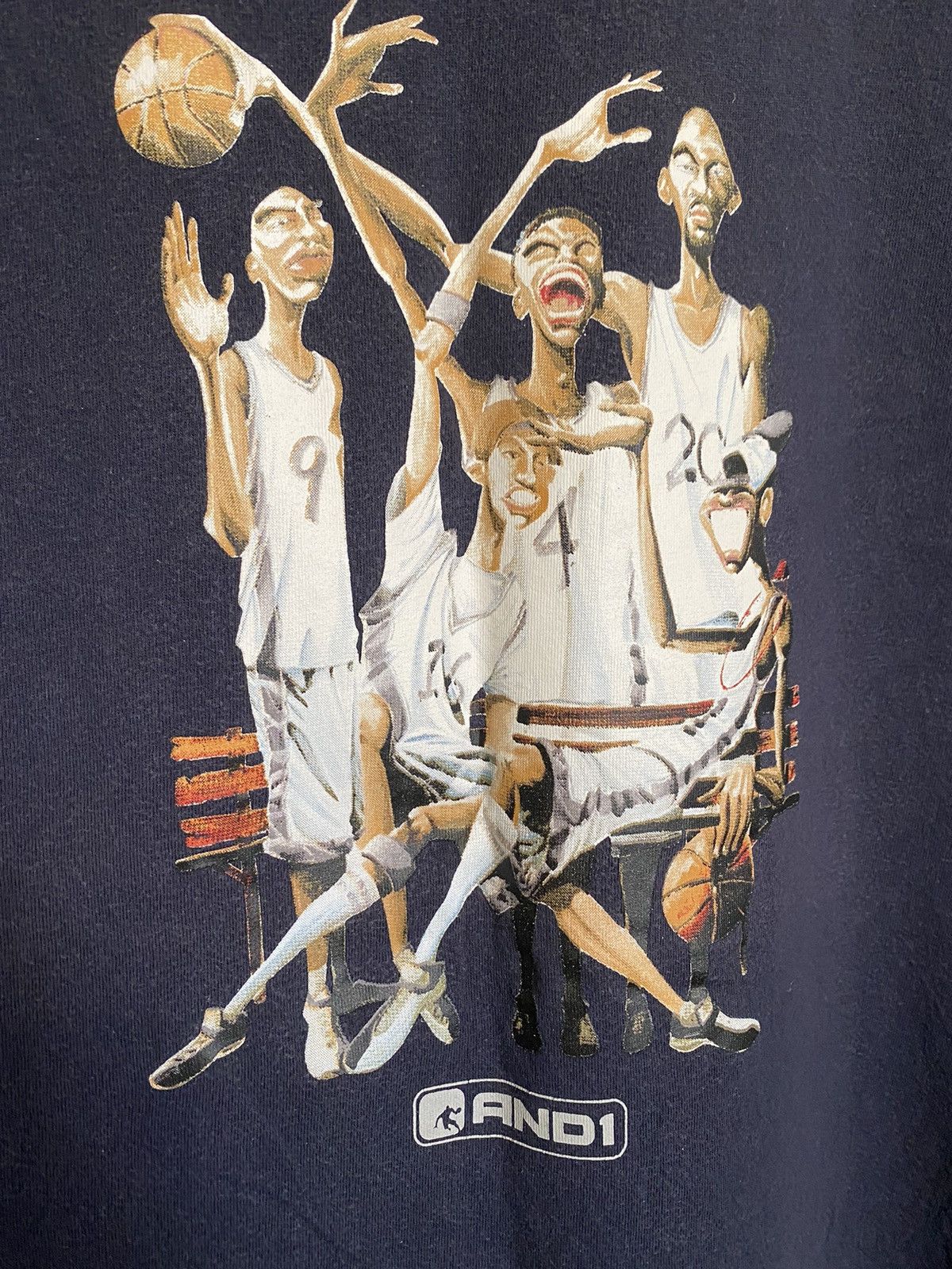 NBA × Nike × Vintage Crazy Vintage Y2K And 1 Basketball Tee streetball Size US XXL / EU 58 / 5 - 2 Thumbnail