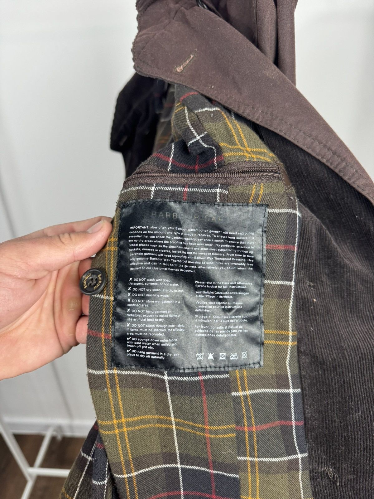 Barbour Barbour Women’s Waxed Double Breasted Jacket Brown UK8 Coat Size S / US 4 / IT 40 - 11 Thumbnail