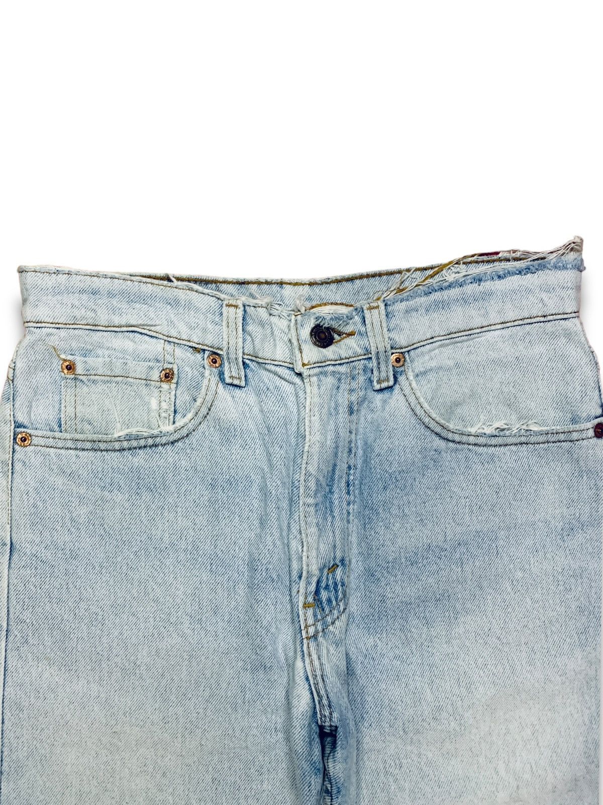 Levi's × Levi's Vintage Clothing Vintage 90s Levis Light Wash Distressed Ripped Jeans 30x30 Size US 30 / EU 46 - 4 Thumbnail