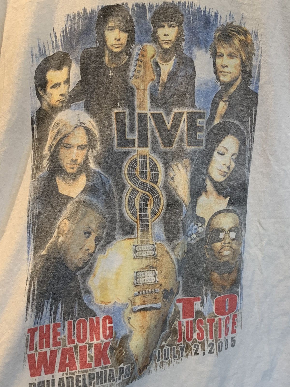 Band Tees × Vintage *RARE* Vintage LIVE 8 2005 Global Concert Band Tour T-Shirt Size US XL / EU 56 / 4 - 3 Thumbnail