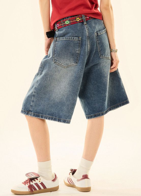 Japanese Brand American retro hamburger fries embroidered denim shorts Size US 32 / EU 48 - 4 Thumbnail