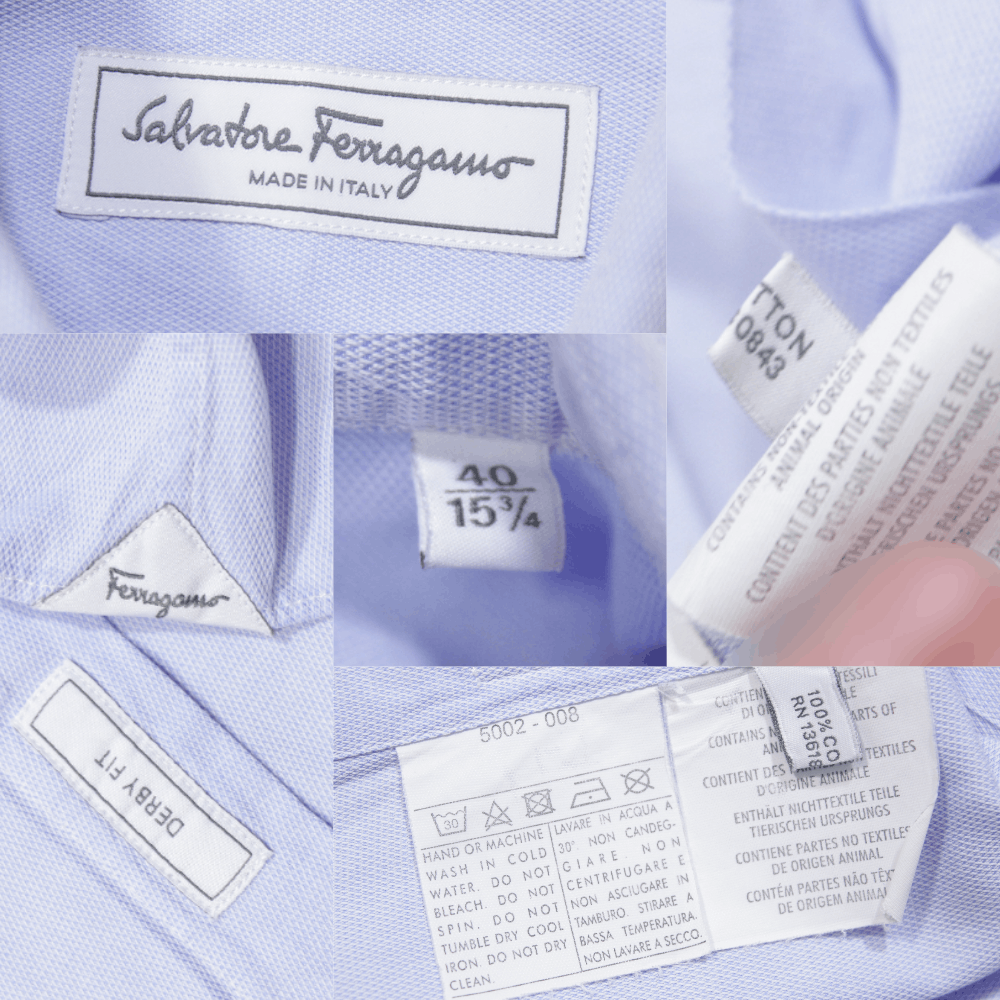 Salvatore Ferragamo Textured Dress Shirt Size US M / EU 48-50 / 2 - 9 Thumbnail