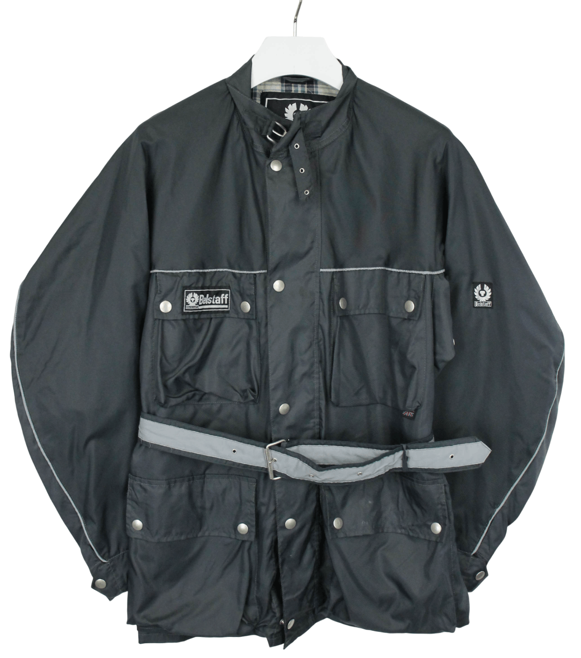 Belstaff BELSTAFF Jacket Men's XL Full Zip Band Neck Belted Pockets Size US XL / EU 56 / 4 - 1 Thumbnail
