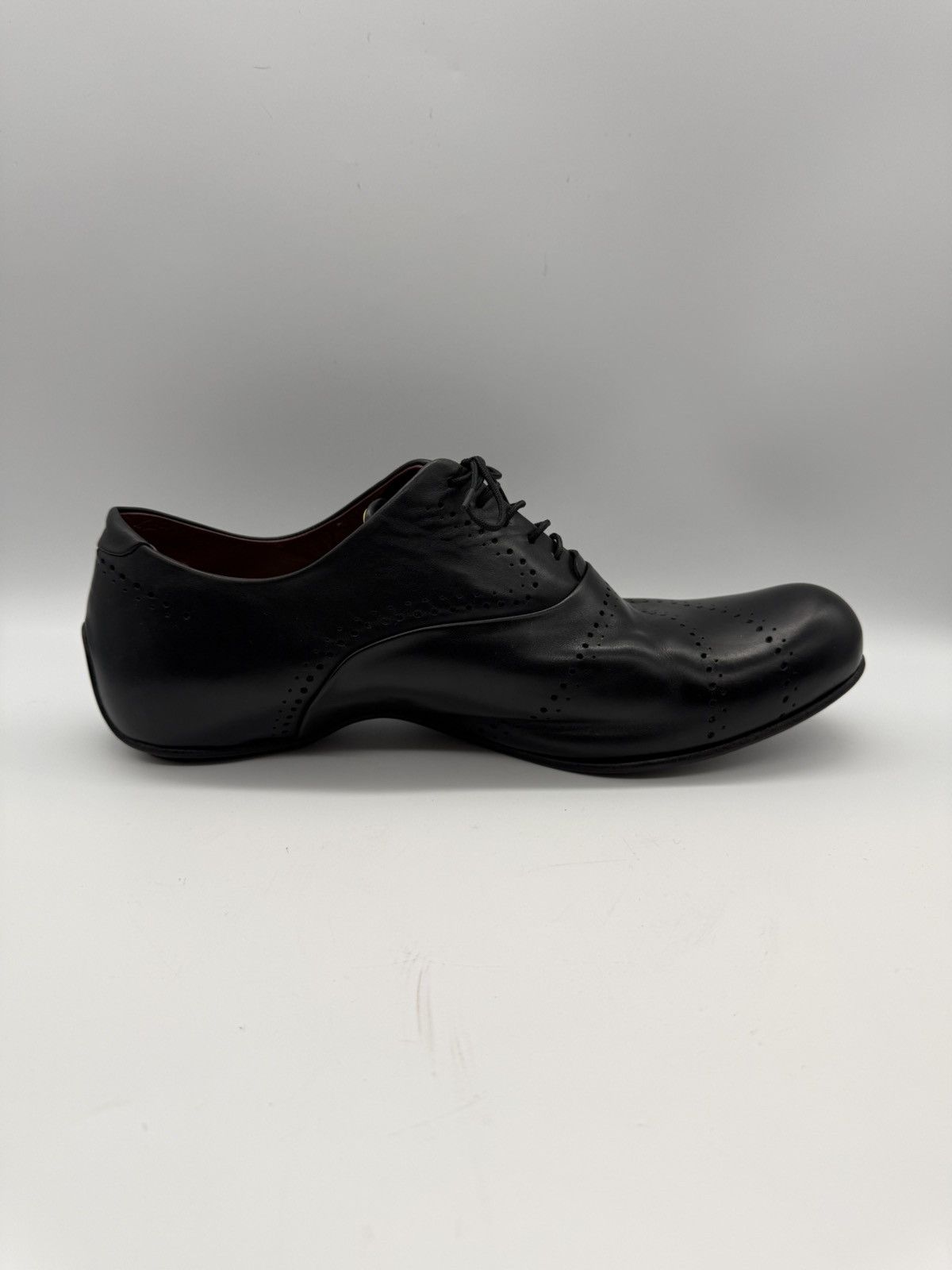 Kenzo KENZO HOMME-Roy Krejberg Era-Sculpted-Black Brogue Oxfords Size US 10.5 / EU 43-44 - 8 Thumbnail