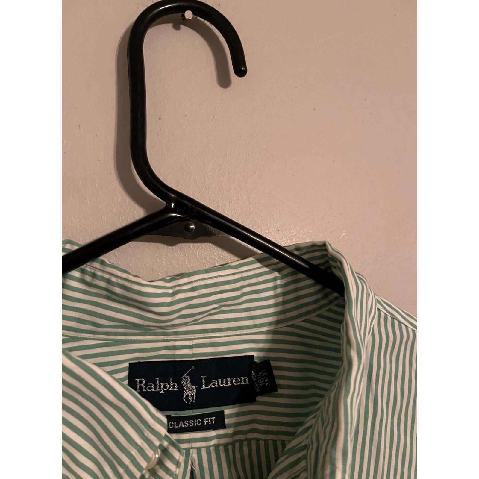 Polo Ralph Lauren Polo Ralph Lauren Shirt Button Dress Classic Fit Men's 16.5 36-37 Striped Green Size 46R - 2 Thumbnail