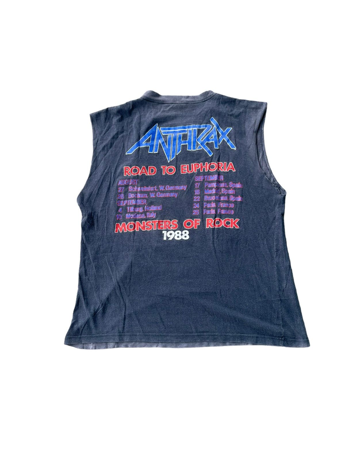 Band Tees VTG 1988 Anthrax Road To Euphoria Monster of Rock Size US L / EU 52-54 / 3 - 6 Thumbnail