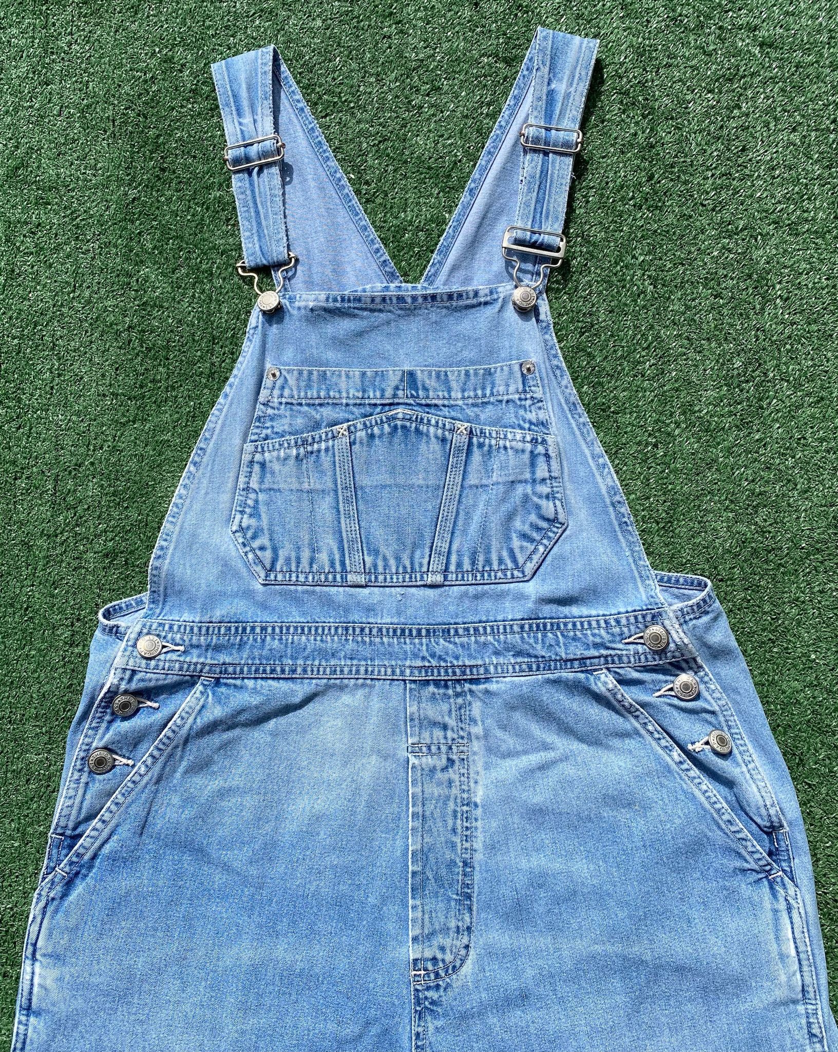 Gap Y2K GAP Denim Jean Utility Distressed Overalls Womens Small Size 30" / US 8 / IT 44 - 2 Thumbnail