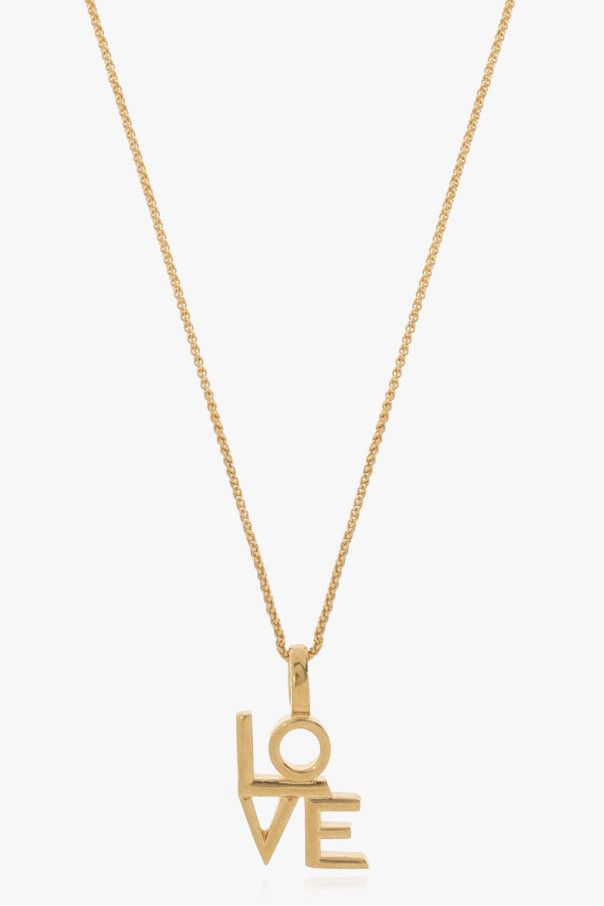 Saint Laurent Paris o1smrcs1224 Size: OS / Love Necklace in Metal in Gold Size ONE SIZE - 3 Thumbnail