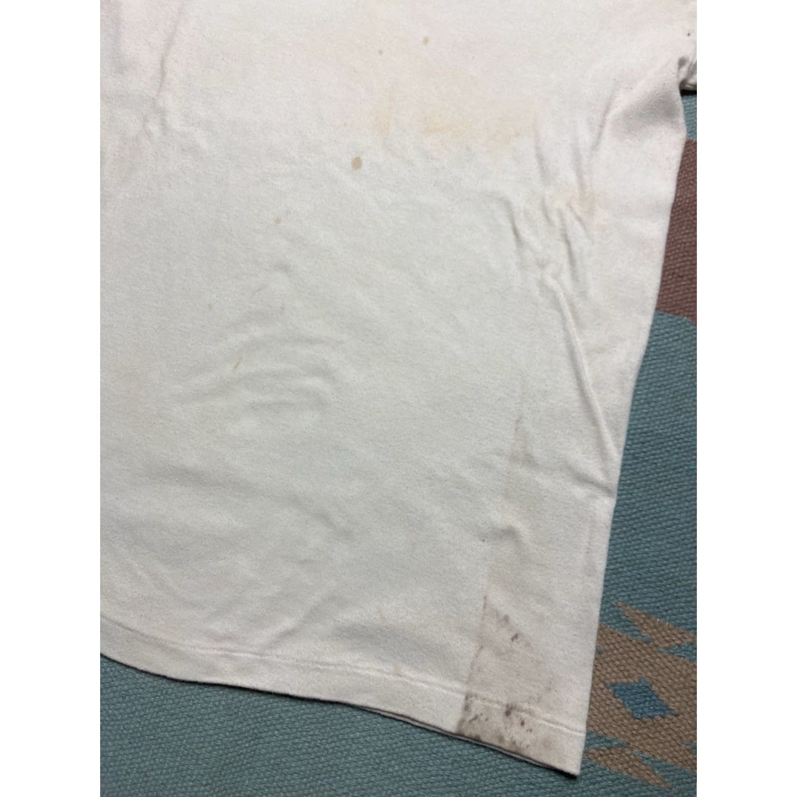 Vintage VINTAGE 1950s Long Sleeve T Shirt White Cotton Grunge Large Mens Shirt Size US L / EU 52-54 / 3 - 6 Thumbnail