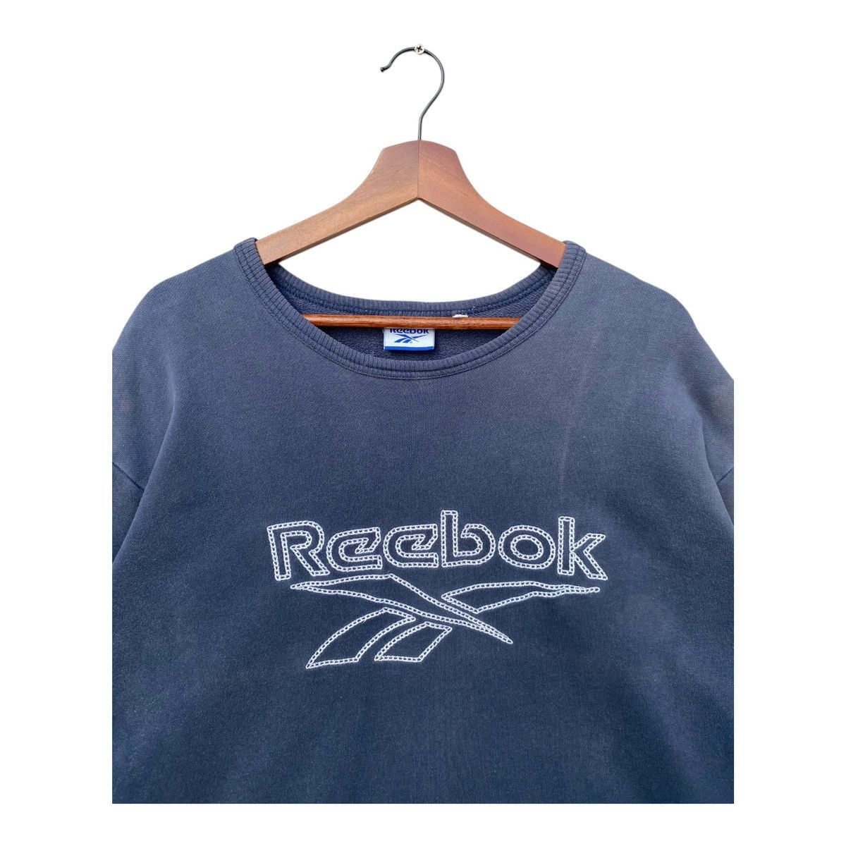Reebok Vintage Reebok Sweatshirt Faded Big Logo Spellout Size XL Size US XL / EU 56 / 4 - 2 Thumbnail