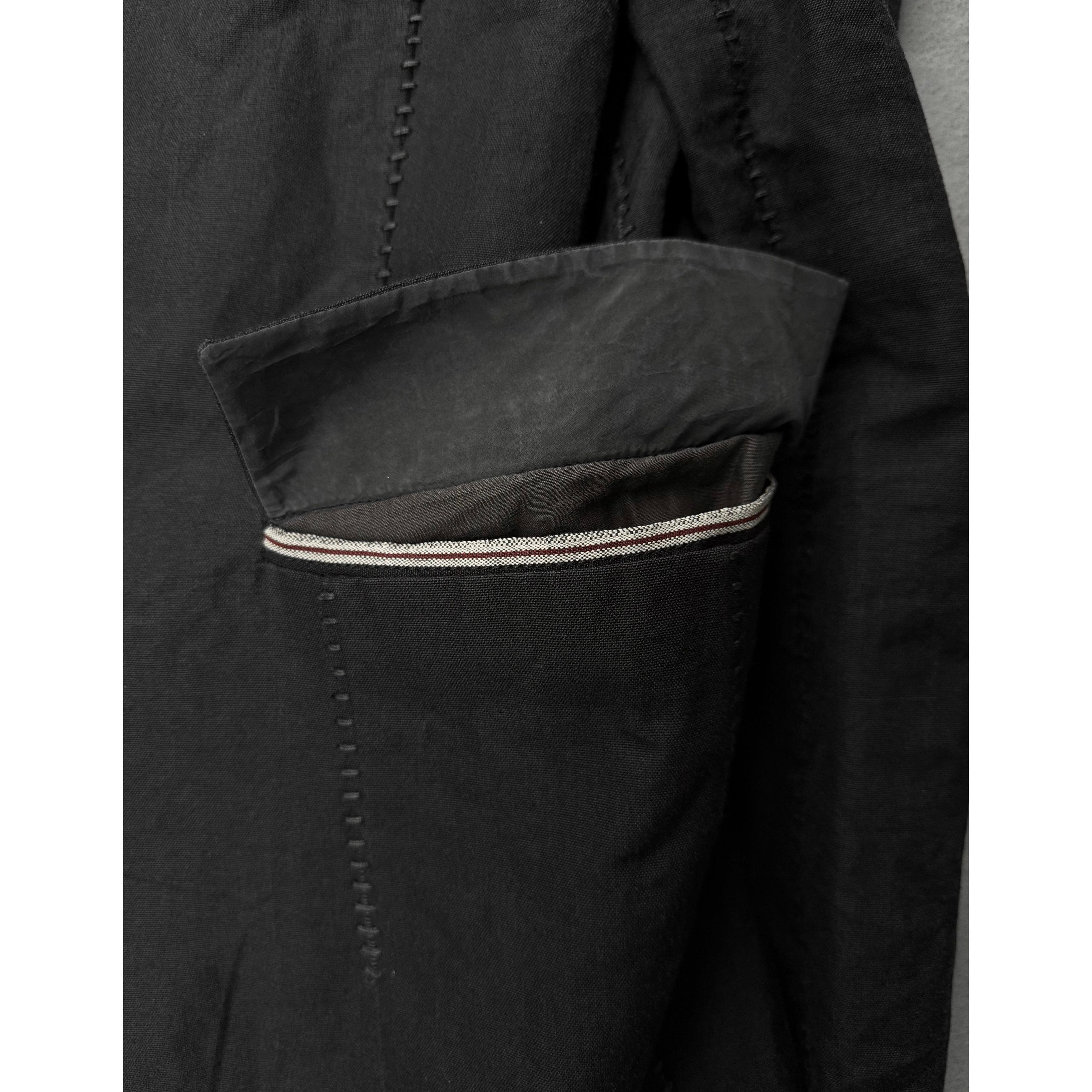 Leopold Bossert Leopold Bossert SS17 Selvedge Overlock Peak Lapel Linen Rami Size US S / EU 44-46 / 1 - 17 Thumbnail