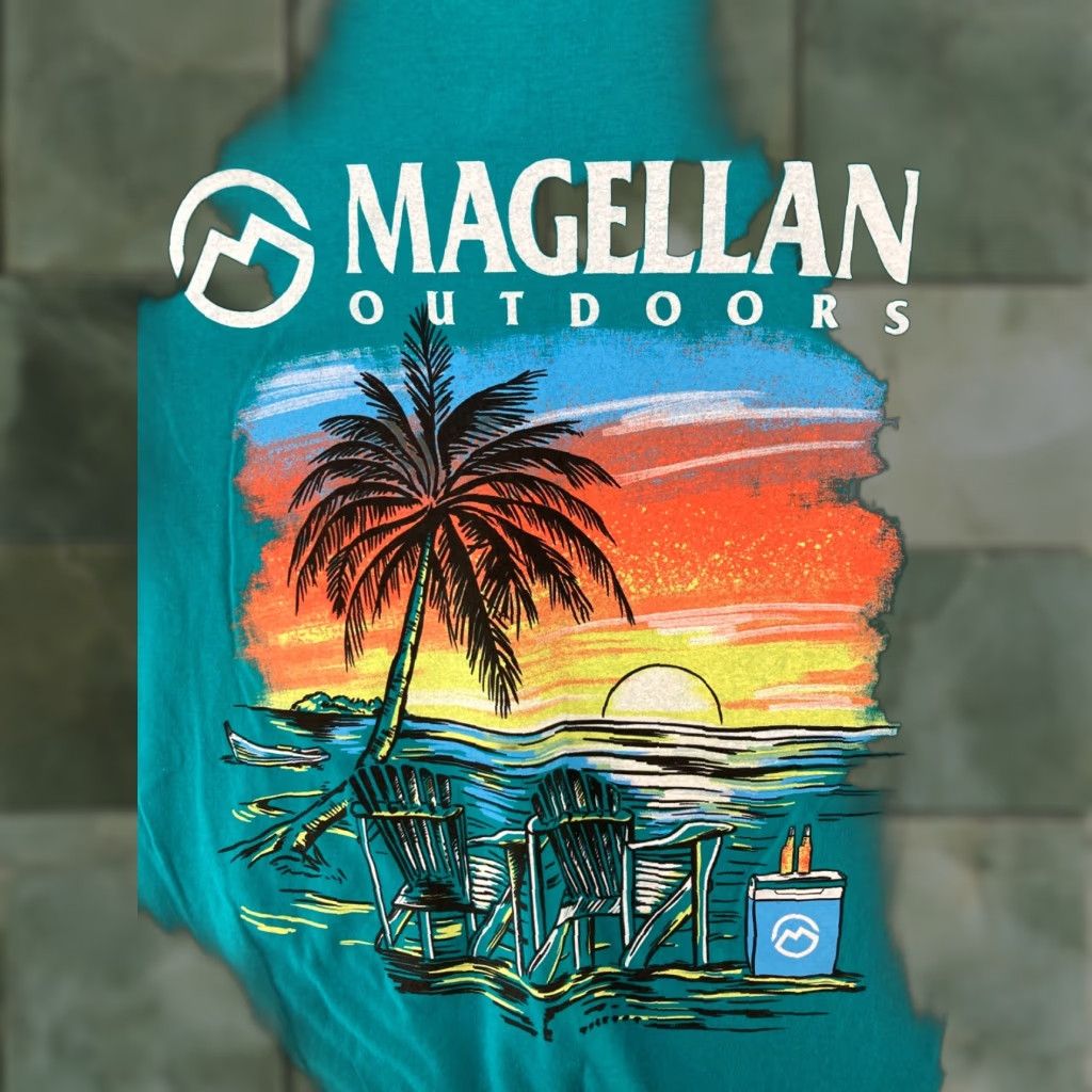 Vintage Magellan TShirt Small Blue Tropical Beach Sunset Mens Size US S / EU 44-46 / 1 - 1 Thumbnail