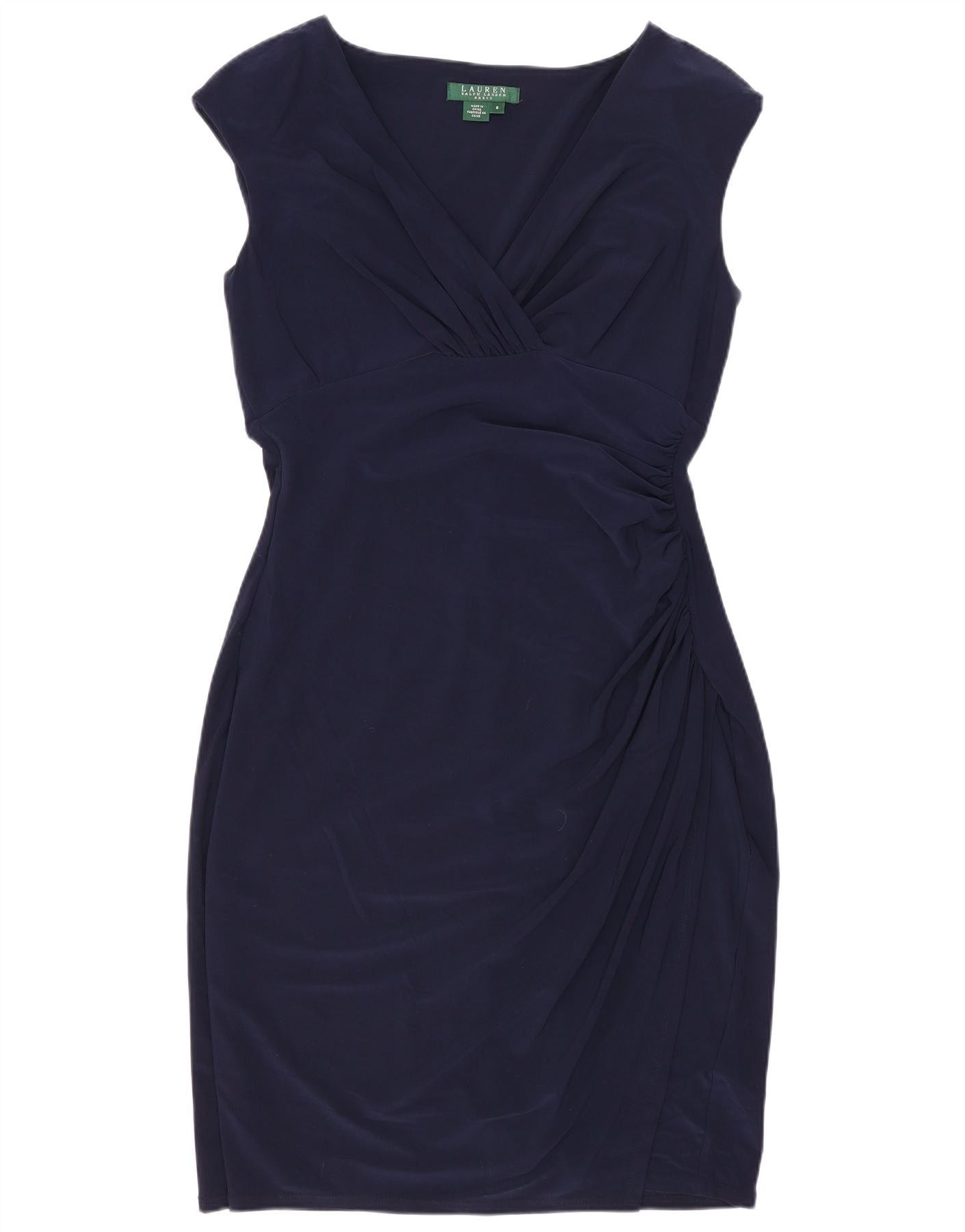 Ralph Lauren Womens Bodycon Dress US 8 Medium Navy Blue Polyester Size XS / US 0-2 / IT 36-38 - 1 Thumbnail