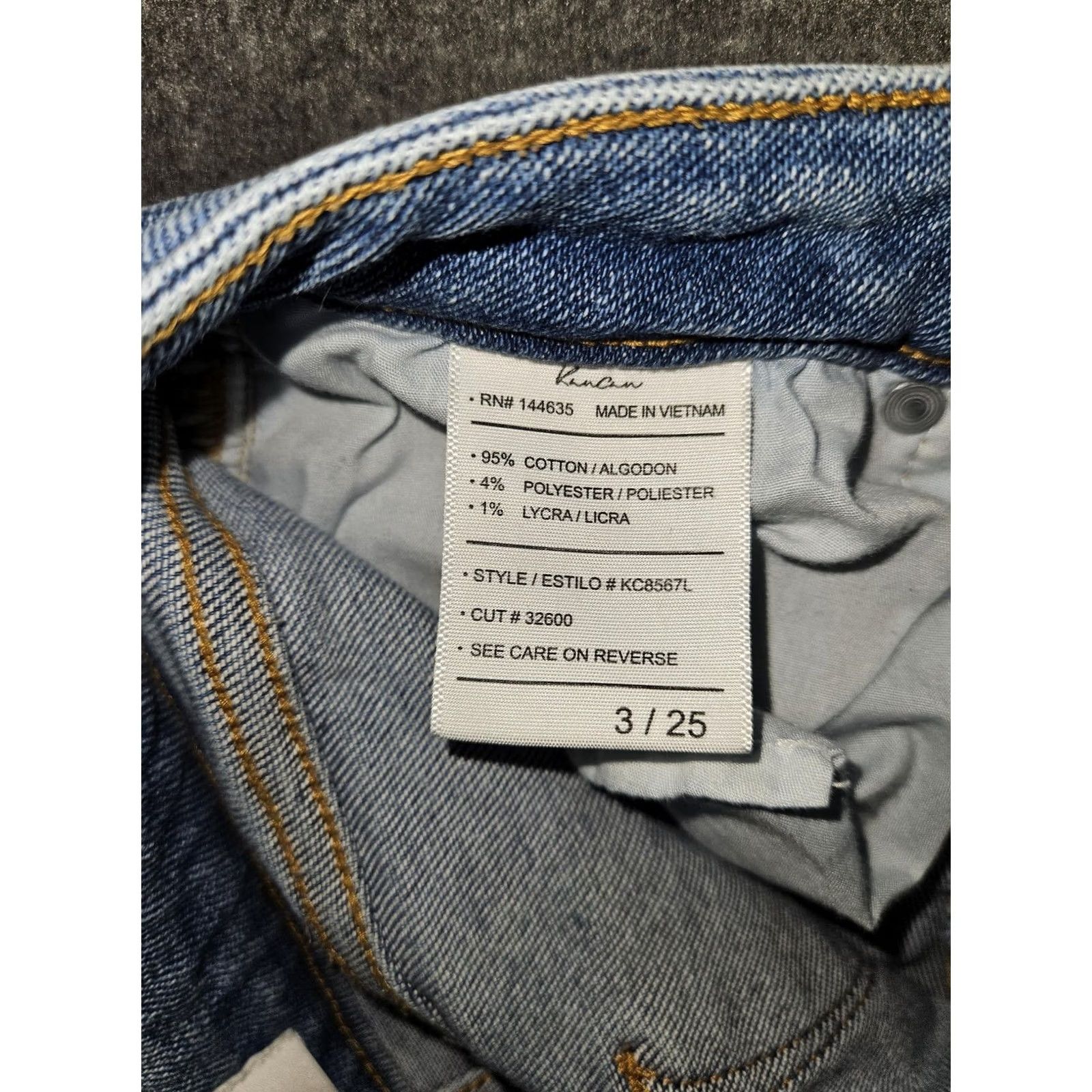 Vintage KanCan Jeans Womens 3/25 Light Wash High Rise Skinny Distressed Raw Hem Denim Slim Stretch Pocket 5-Pocket City Jeans Womens Girls Mens? Size 26" / US 2 / IT 38 - 3 Thumbnail
