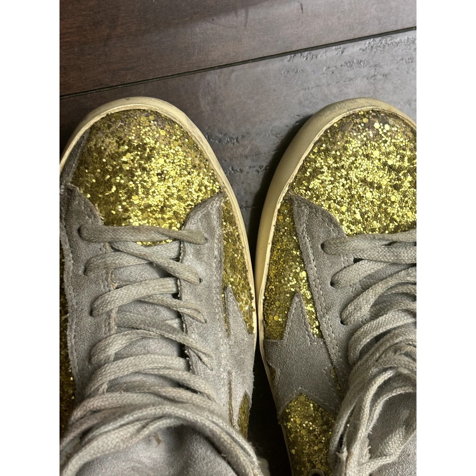 Golden Goose Golden Goose sneakers francy glitter n camoscio lime glitter Size US 5 / IT 35 - 10 Thumbnail