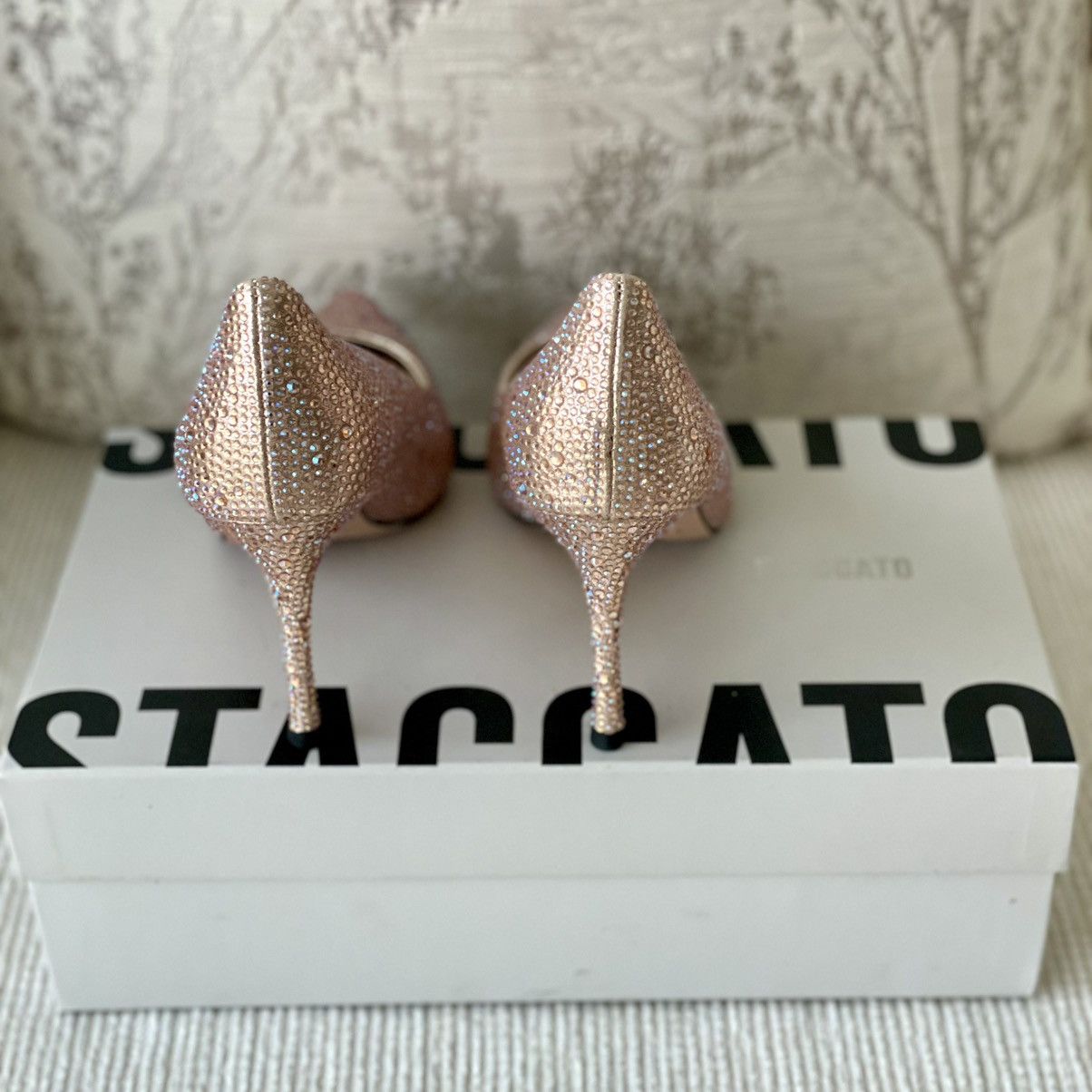 Other Staccato Crystal Embellished Wedding Formal Stiletto Shoes Size US 8 / IT 38 - 4 Thumbnail