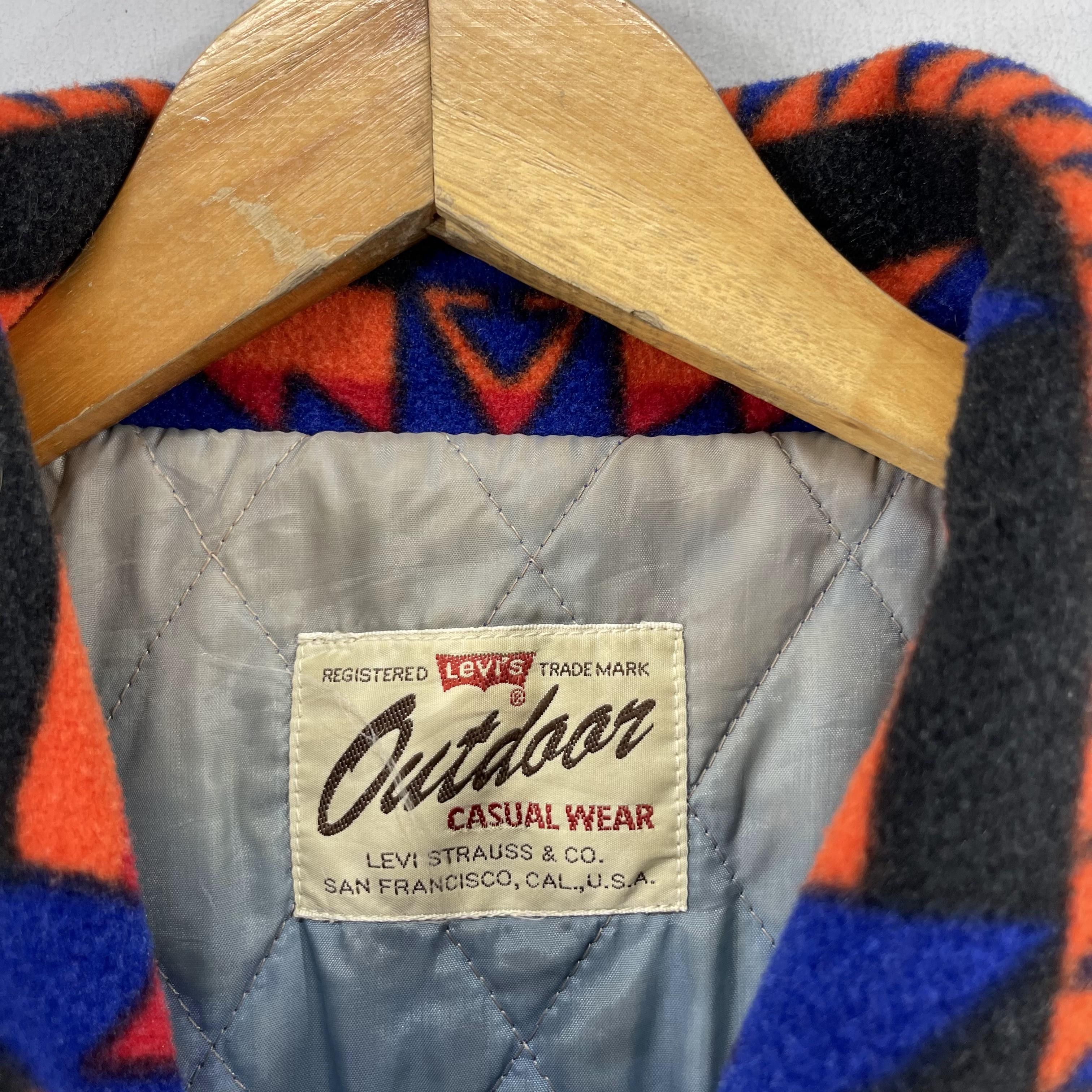 Levi's × Levi's Vintage Clothing Vintage 90s LEVIS Aztec Navajo Puffer Fleece Zipper Jacket Size US L / EU 52-54 / 3 - 6 Thumbnail