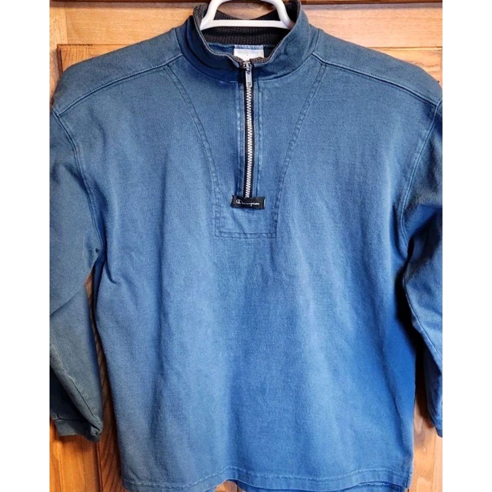 Champion VINTAGE CHAMPION 1/4 Zip Pullover Sweatshirt Men’s M MEDIUM USA MADE Cotton XL? Size US M / EU 48-50 / 2 - 5 Thumbnail