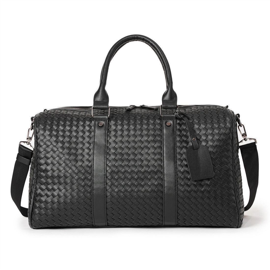 Japanese Brand × Vintage Outdoor retro woven travel duffle bag pu leather Size ONE SIZE - 6 Thumbnail