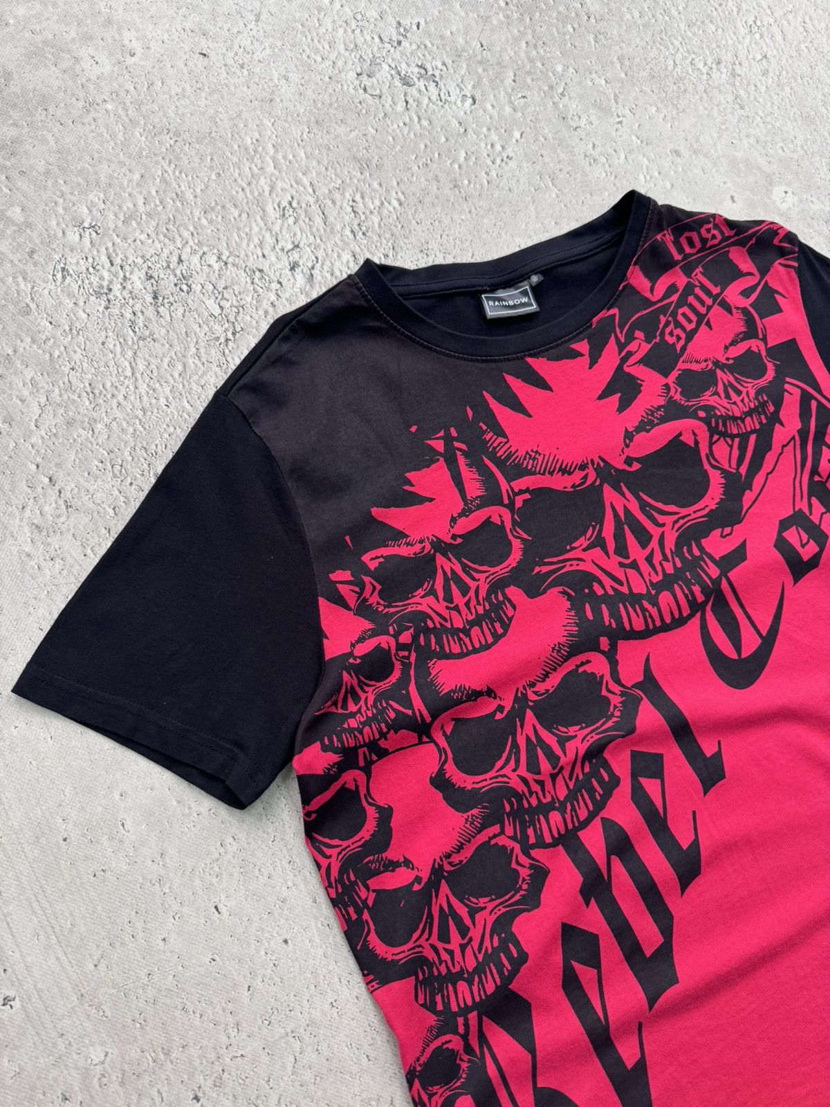 Affliction × Japanese Brand × Vintage VINTAGE REVERSIBLE AFFLICTION T-shirt faded CRZY Y2K HYPE Size US M / EU 48-50 / 2 - 2 Thumbnail
