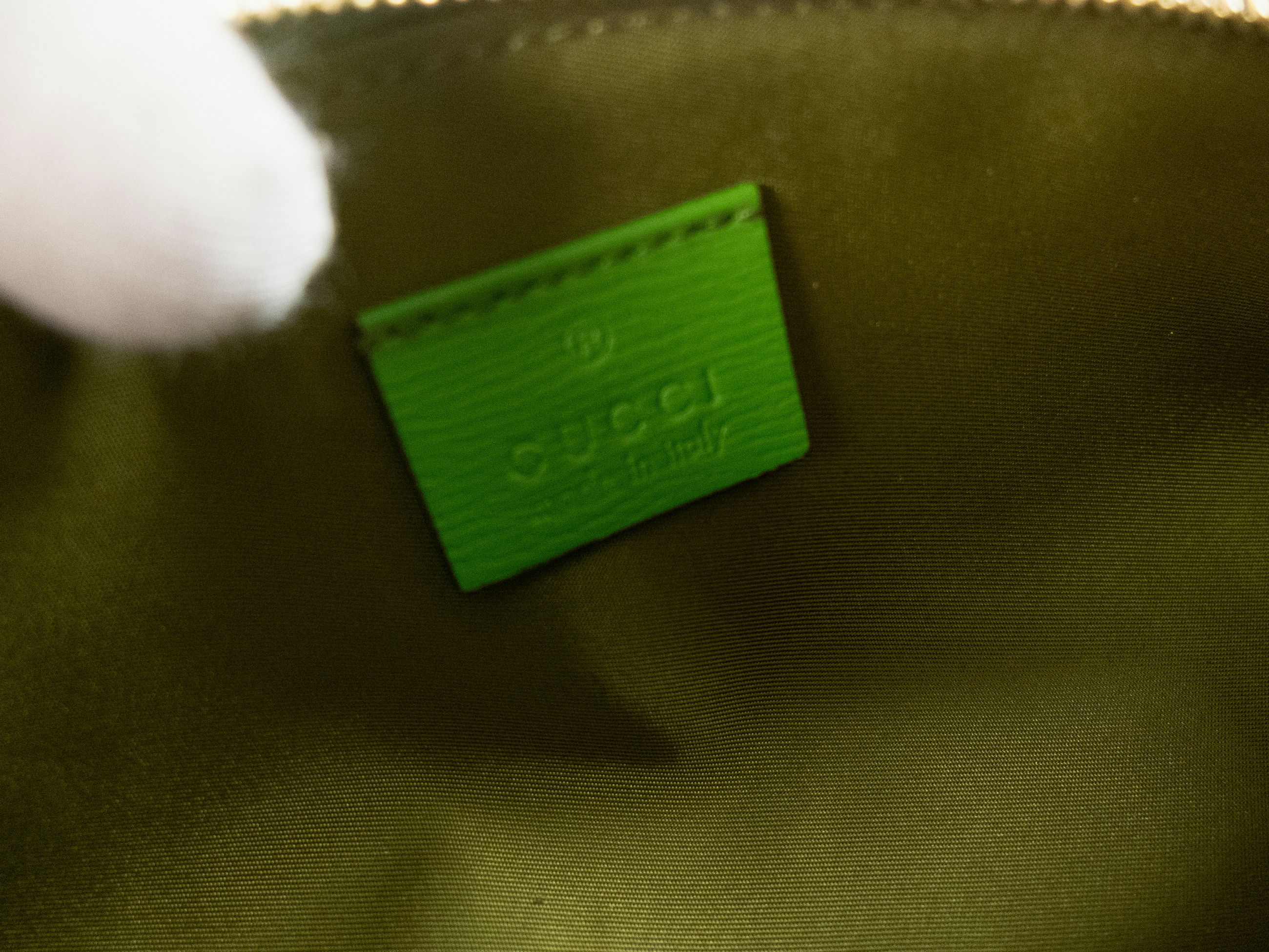 Gucci GUCCI Cascade green brown logo pencil case make up bag Size ONE SIZE - 8 Thumbnail