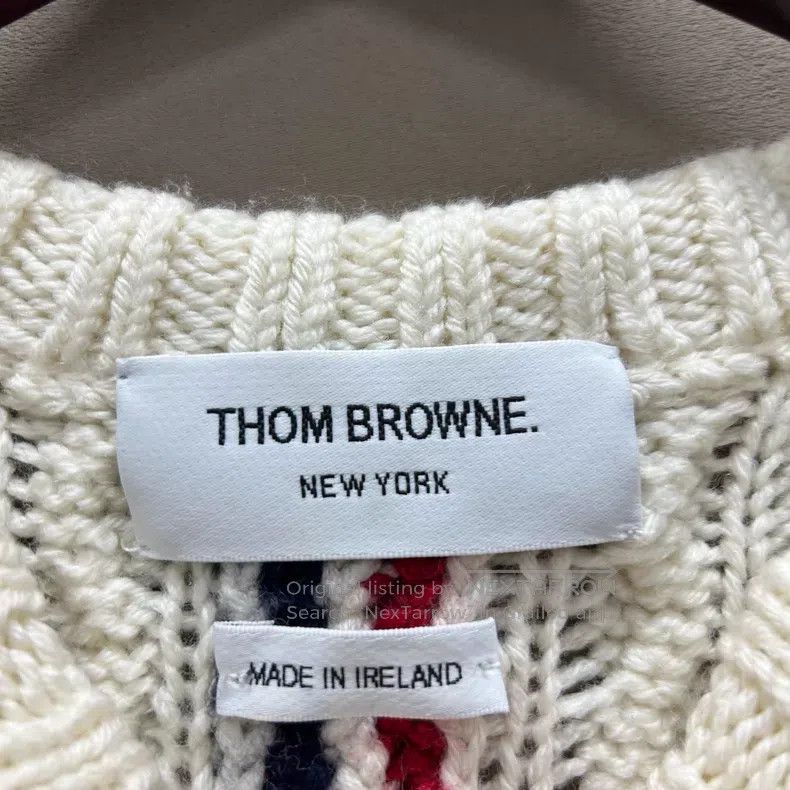 Thom Browne Thom Browne White Cable Knit Cardigan Size US S / EU 44-46 / 1 - 3 Thumbnail