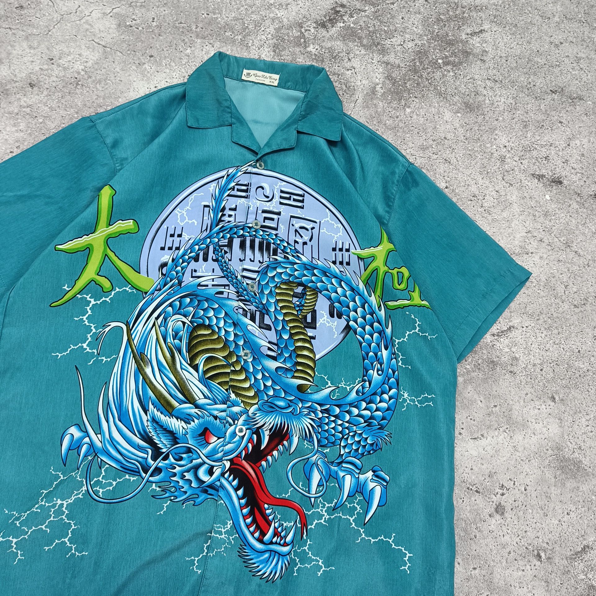 Japanese Brand vintage Japanese style dragon sign shirt Oversized Size US XXL / EU 58 / 5 - 2 Thumbnail