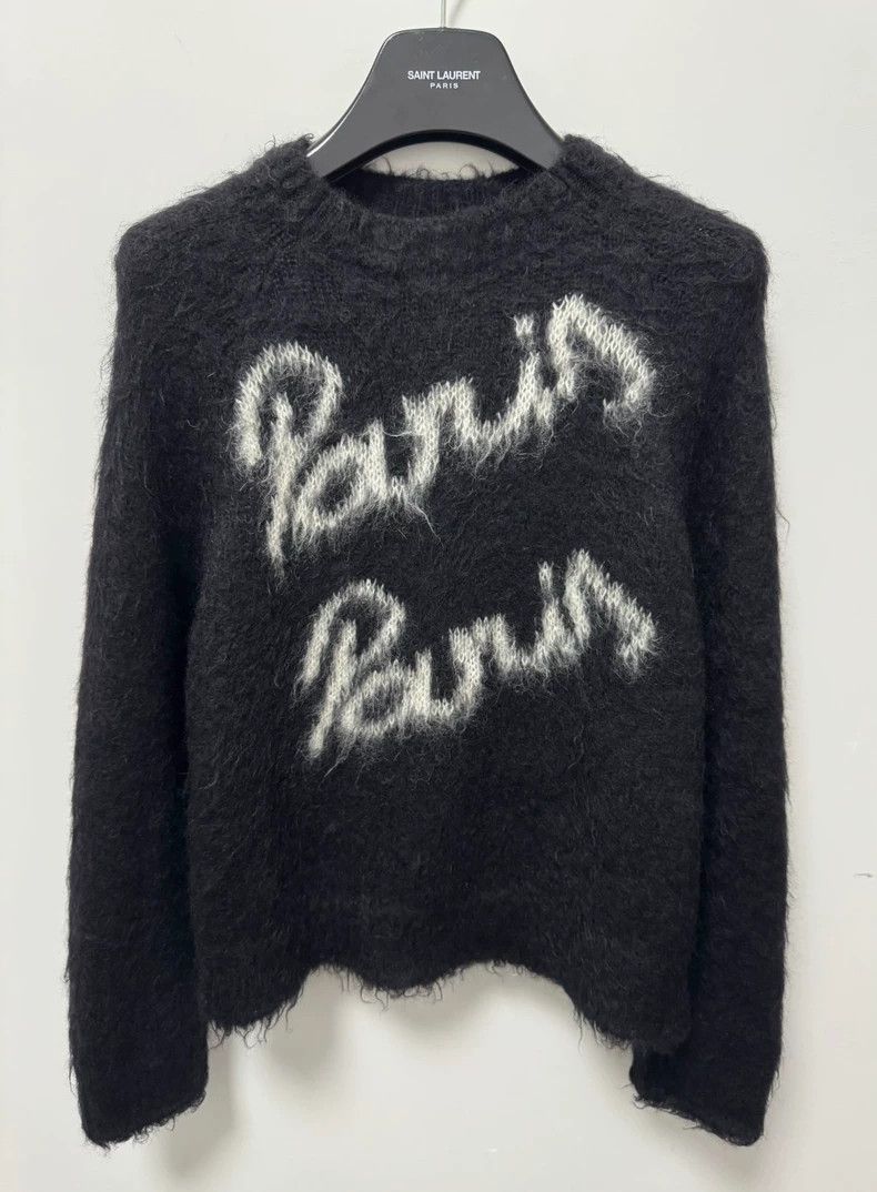 Saint Laurent Paris Saint Laurent Paris Logo Mohair Sweater - dmc Size US S / EU 44-46 / 1 - 1 Thumbnail