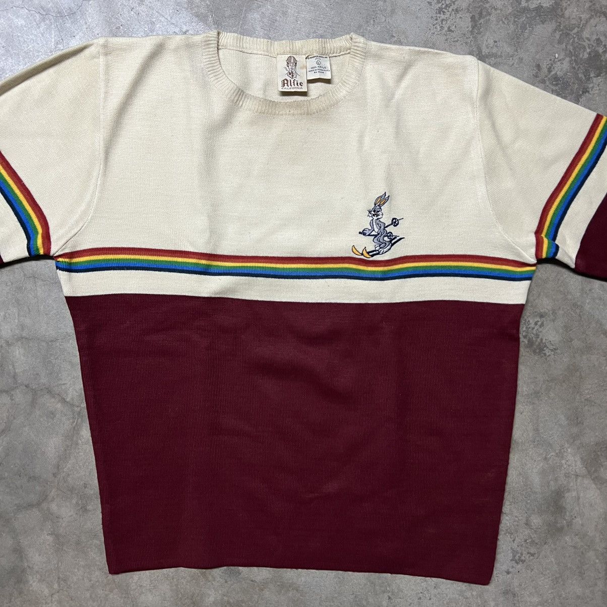 Vintage × Warner Bros Vintage 1976 Warner Bros Alfie California 🇺🇸 Knit Sweater Size US L / EU 52-54 / 3 - 3 Thumbnail