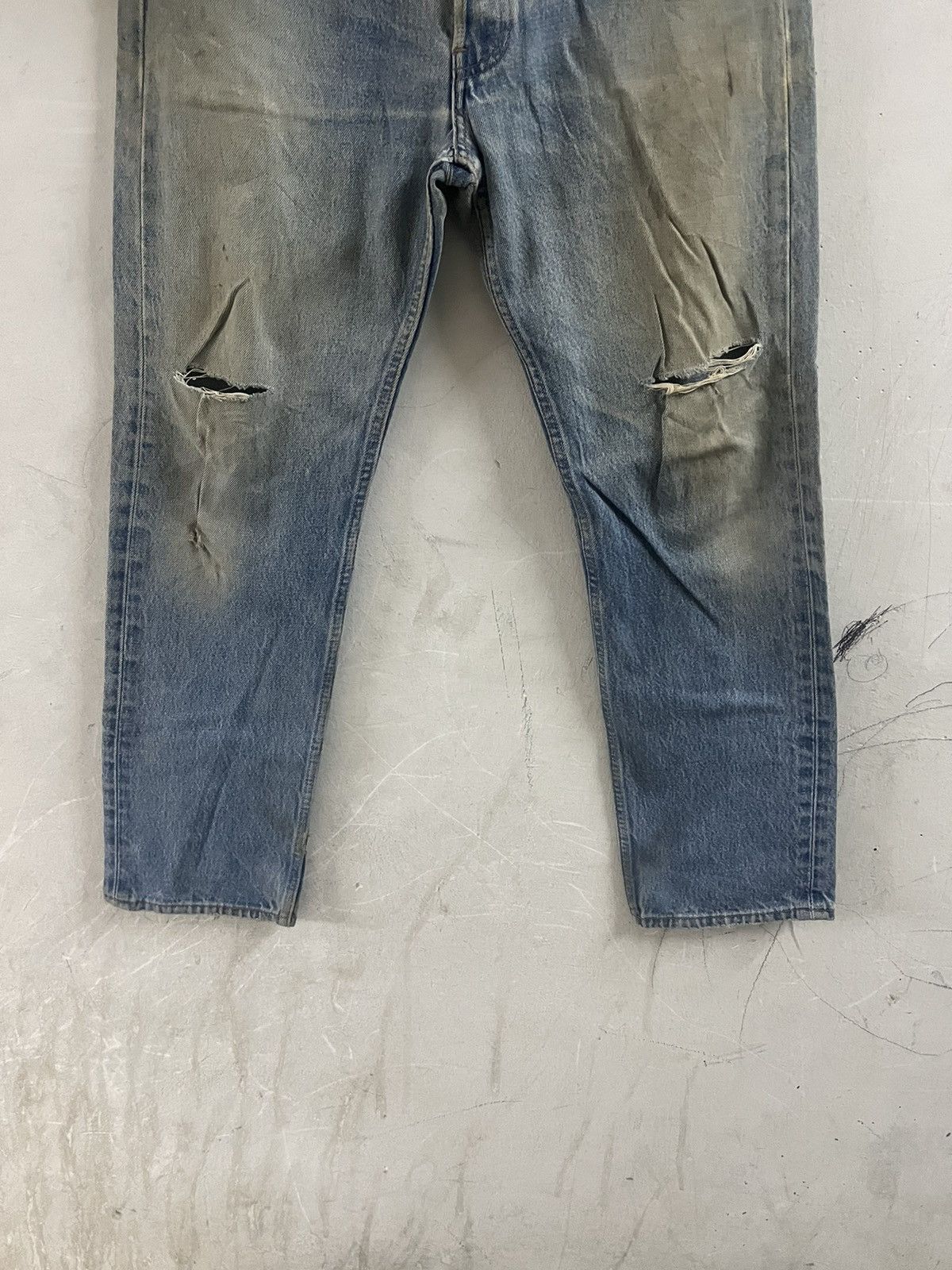 Japanese Brand THRASHED🔥VINTAGE LEVIS 501 KURT COBAIN DISTRESSED DENIM PANT Size US 35 - 5 Thumbnail