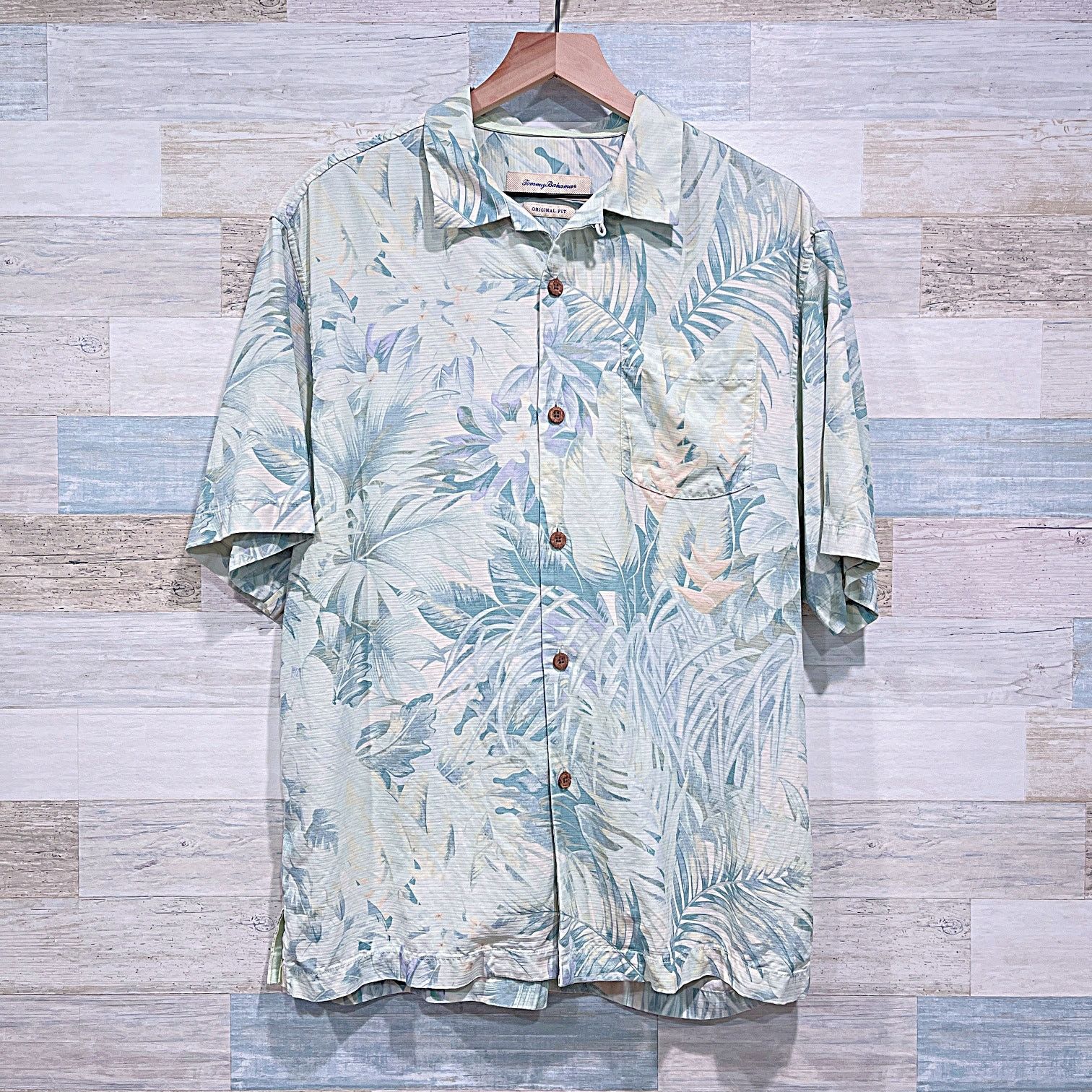 Tommy Bahama TOMMY BAHAMA 100% Silk Hawaiian Camp Shirt Beige Mens Medium Size US M / EU 48-50 / 2 - 2 Thumbnail