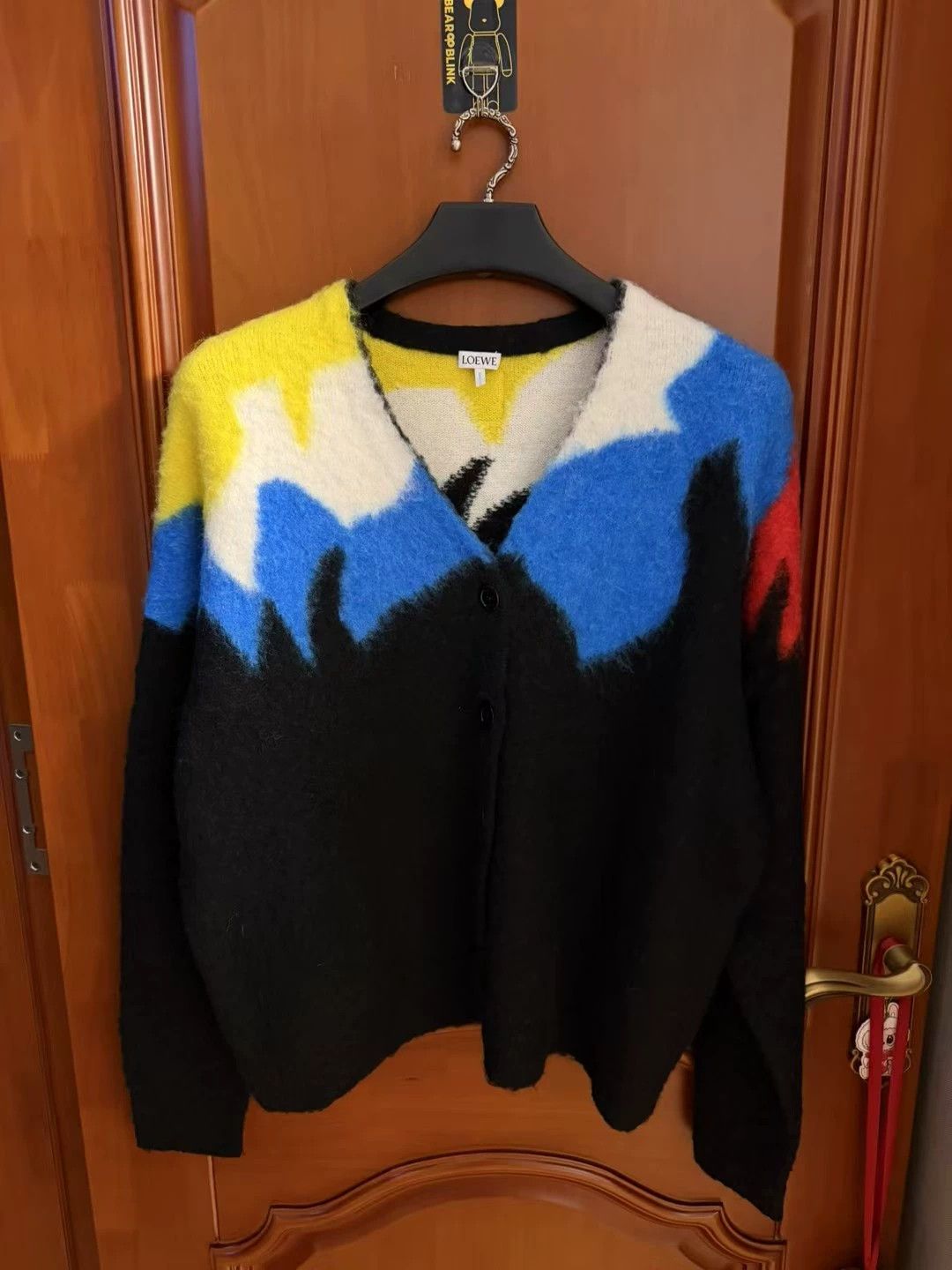 Loewe Loewe color-block logo cardigan Size L / US 10 / IT 46 - 1 Thumbnail