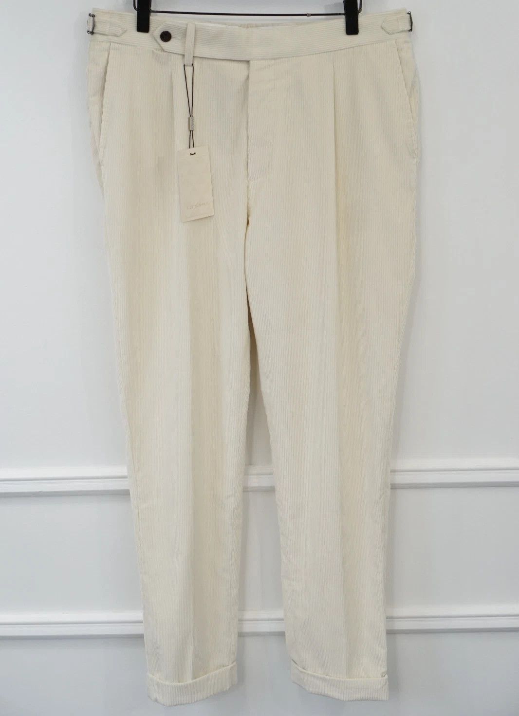 Suitsupply Men Suitsupply Pants Velvet Ivory Brescia Pontoglio UK/US40 Size 40R - 1 Thumbnail