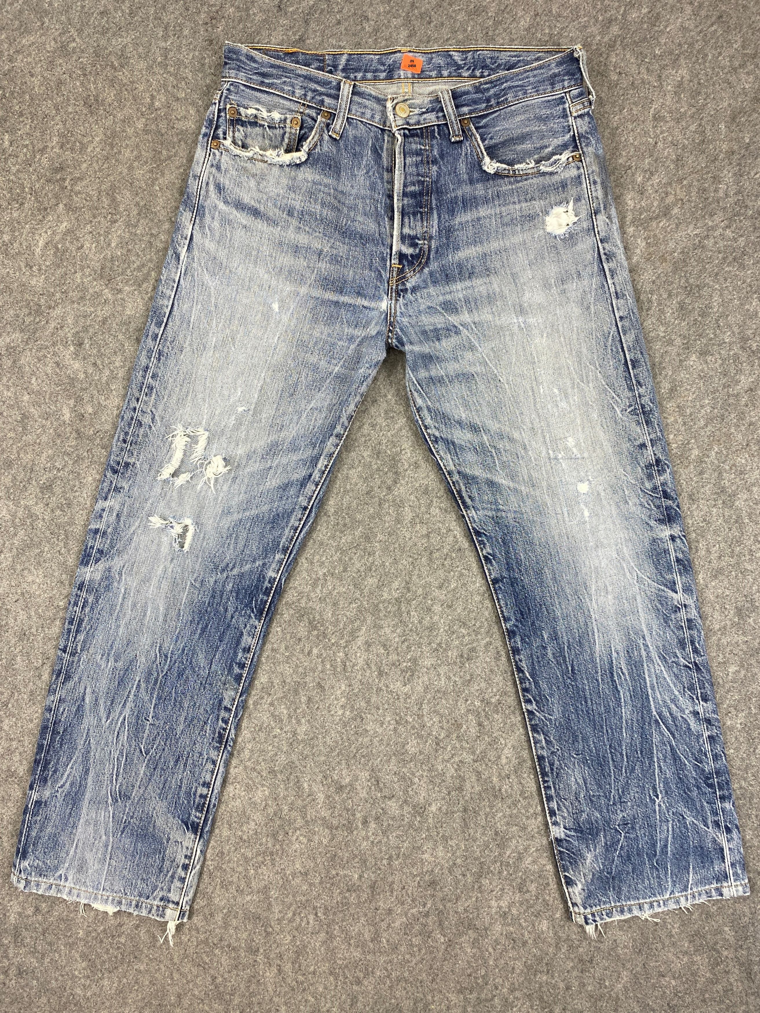 Levi's Distressed Blue Vintage Levi's 501 32x28.5 Denim -JN2458 Size US 32 / EU 48 - 1 Thumbnail