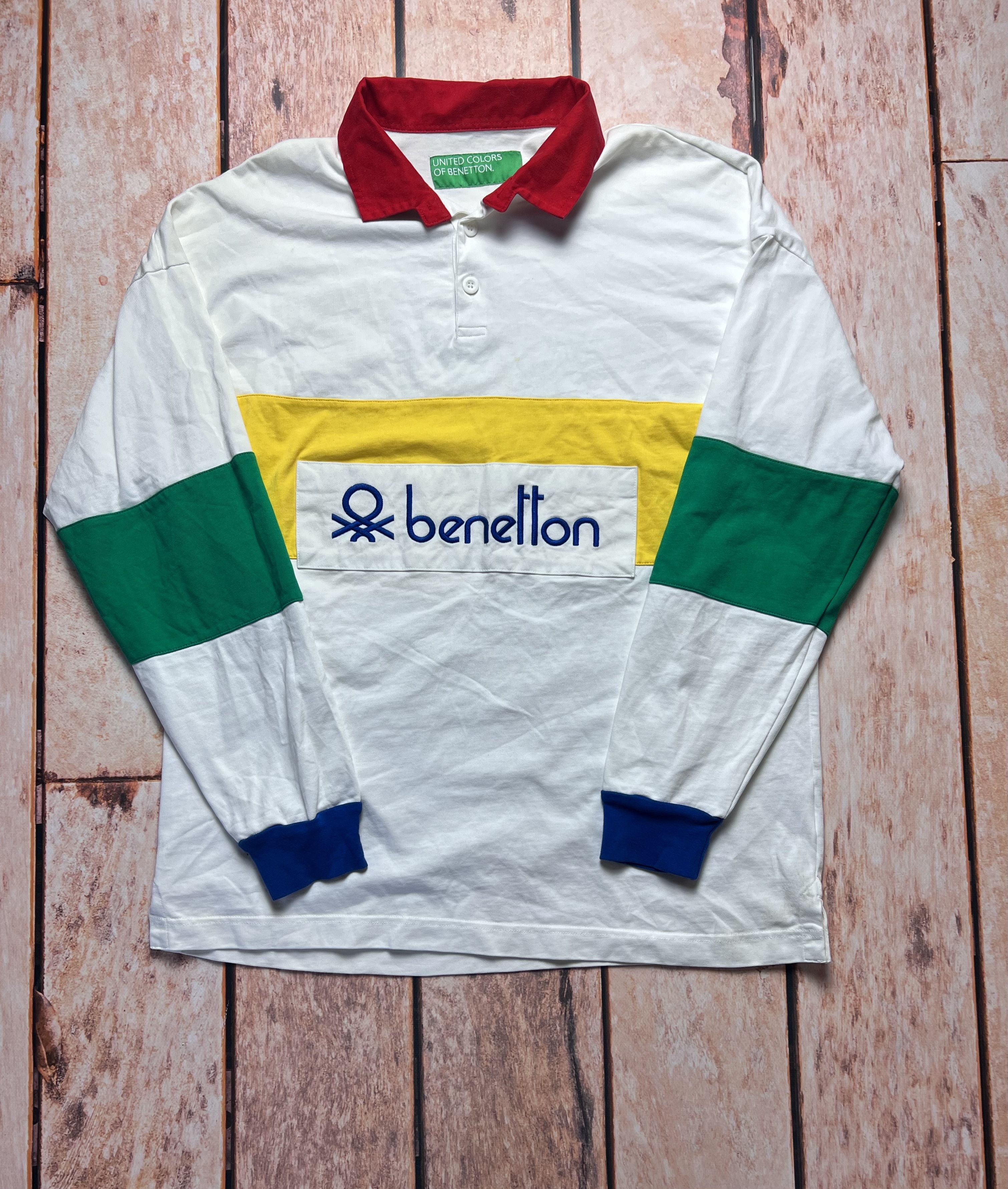 image of Benetton Rugby Shirt Colour Way United Colours Of Benettion, Men's (Size XL)