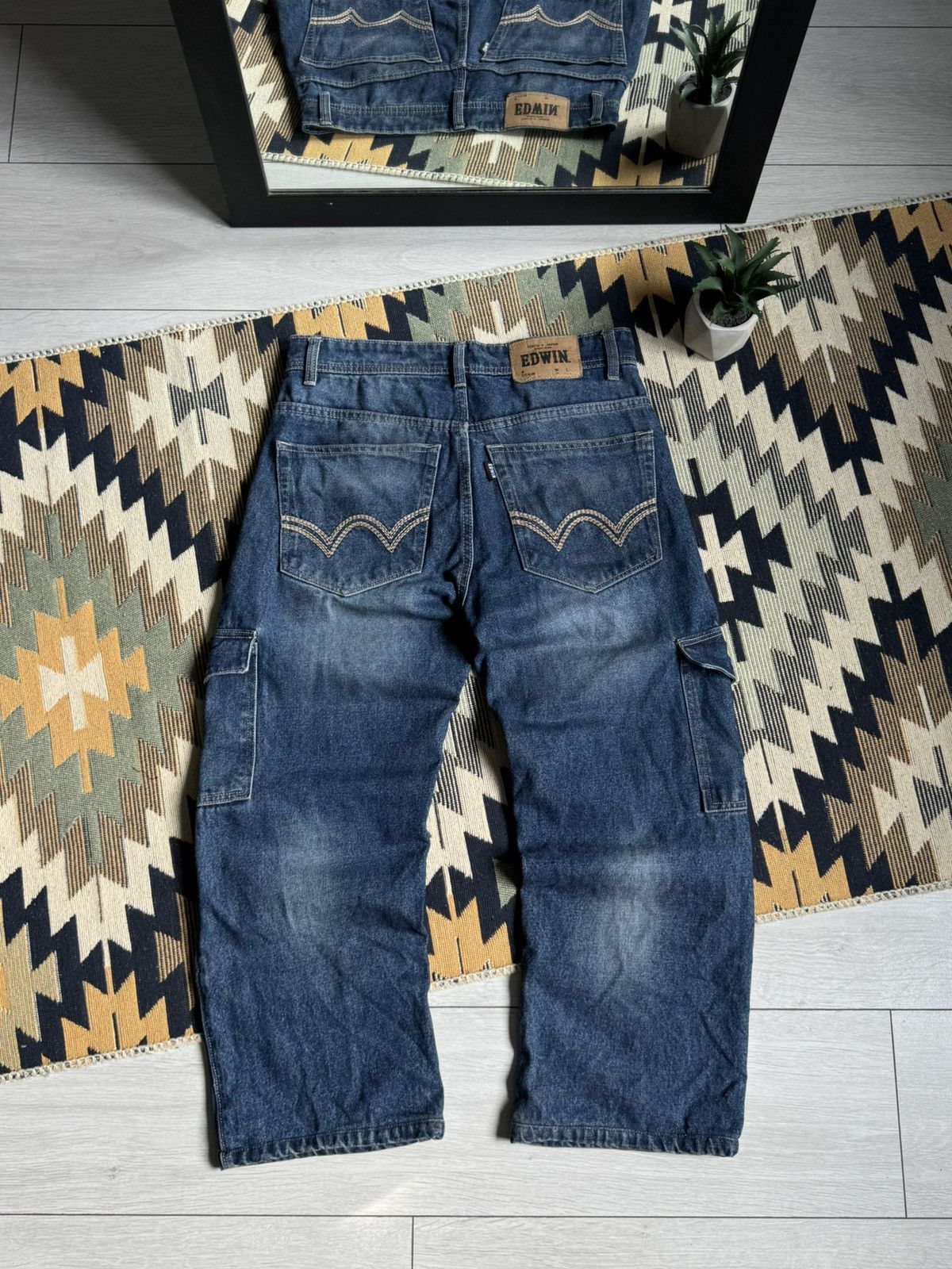 Edwin ❗️RARE❗️Edwin Cargo Denim Y2K Japan Style Jeans Size US 30 / EU 46 - 1 Thumbnail