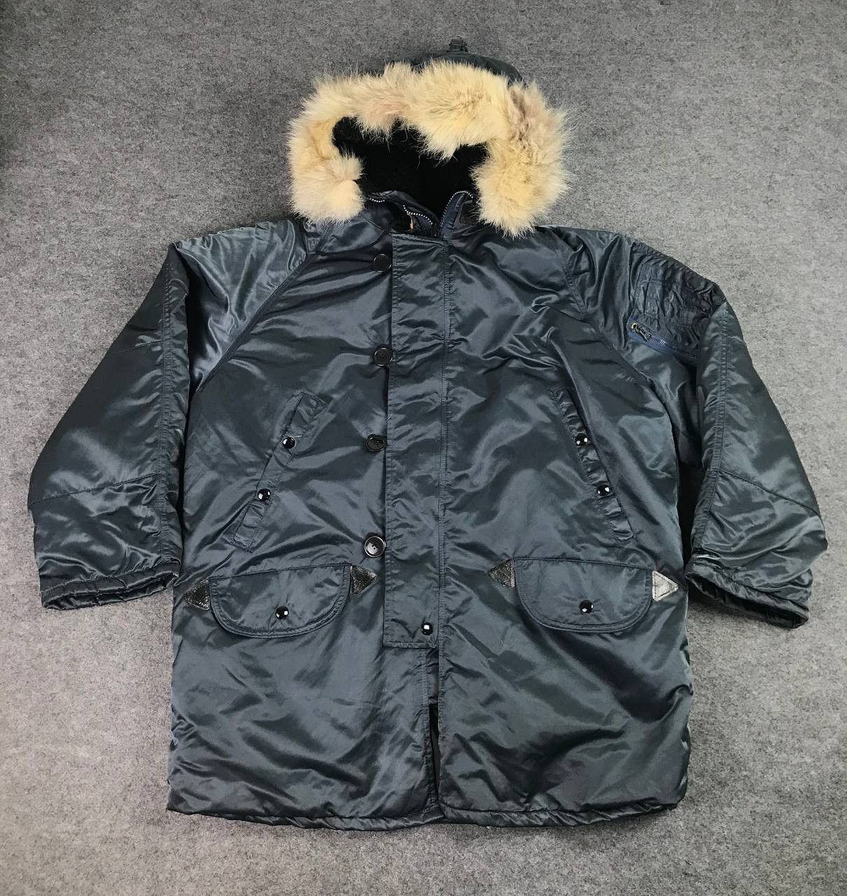 Story Mfg. Corinth Mfg.Co Artic Parka Bomber Mohair Jacket Size US L / EU 52-54 / 3 - 1 Thumbnail